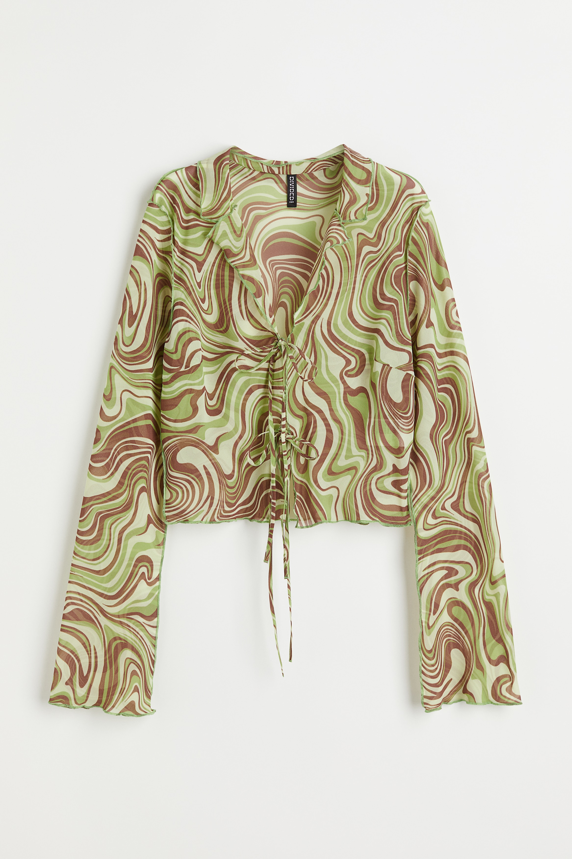 tie front chiffon top
