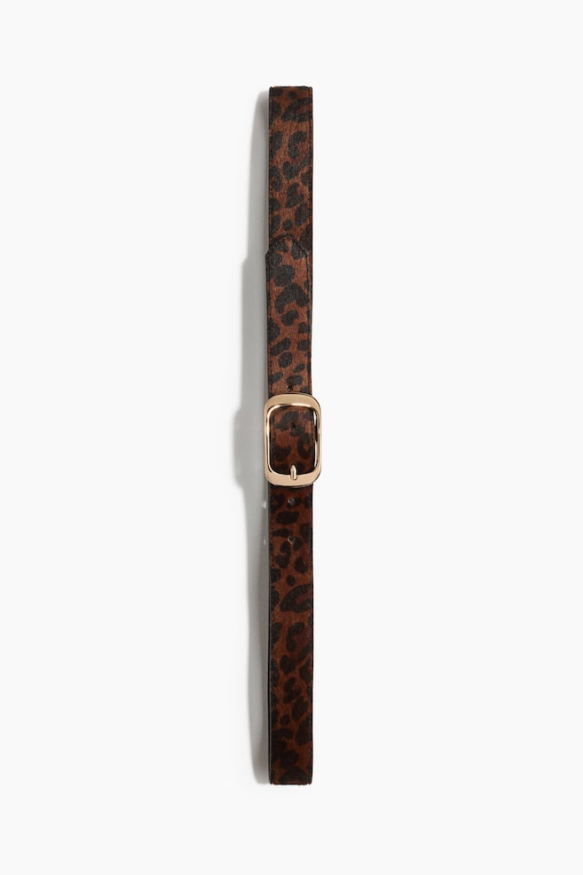 Belt - Dark brown/leopard print/Black - 1