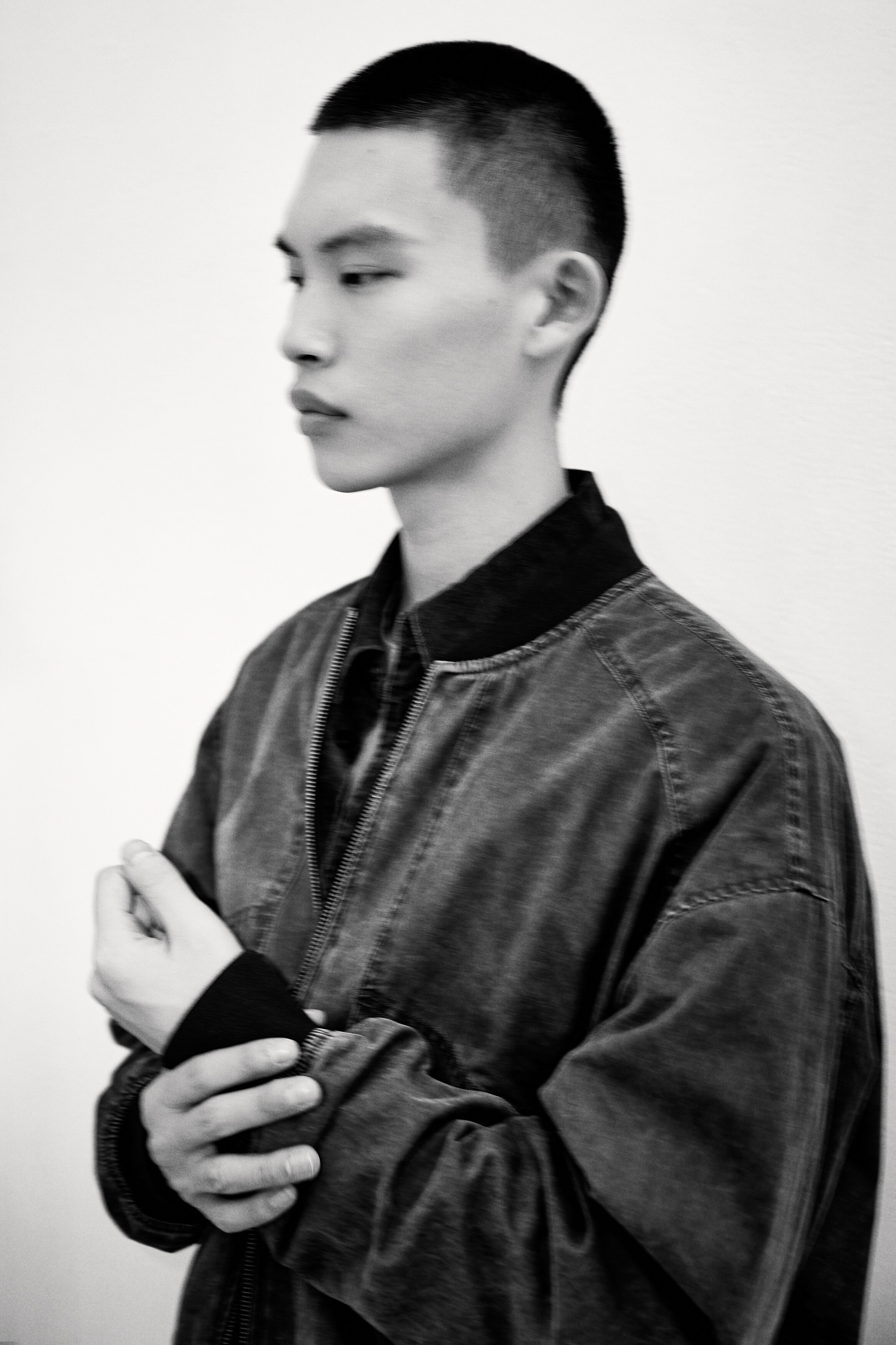 新品L】Pry シュウト H&M ウォッシュドルックフライトジャケット パッ