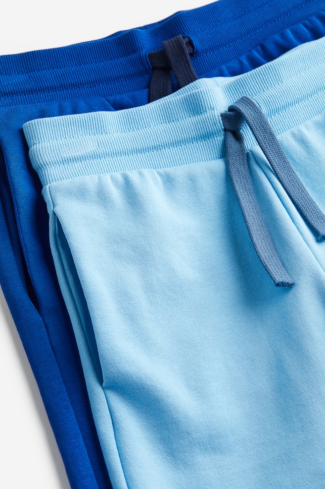 2-pack sweatshirt shorts - Bright blue/Light blue - 4