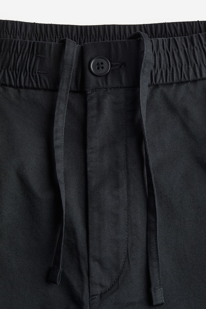 Shorts in cotone Regular Fit - Nero/Bianco - 6