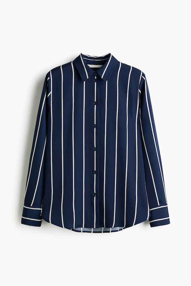 Shirt - Navy blue/Stripe/Navy blue/Pattern/White/Beige/Stripe/Burgundy/Pink stripe/Khaki green/Pattern/Burgundy/Navy blue/White/Dark khaki green/Light beige/Black - 1
