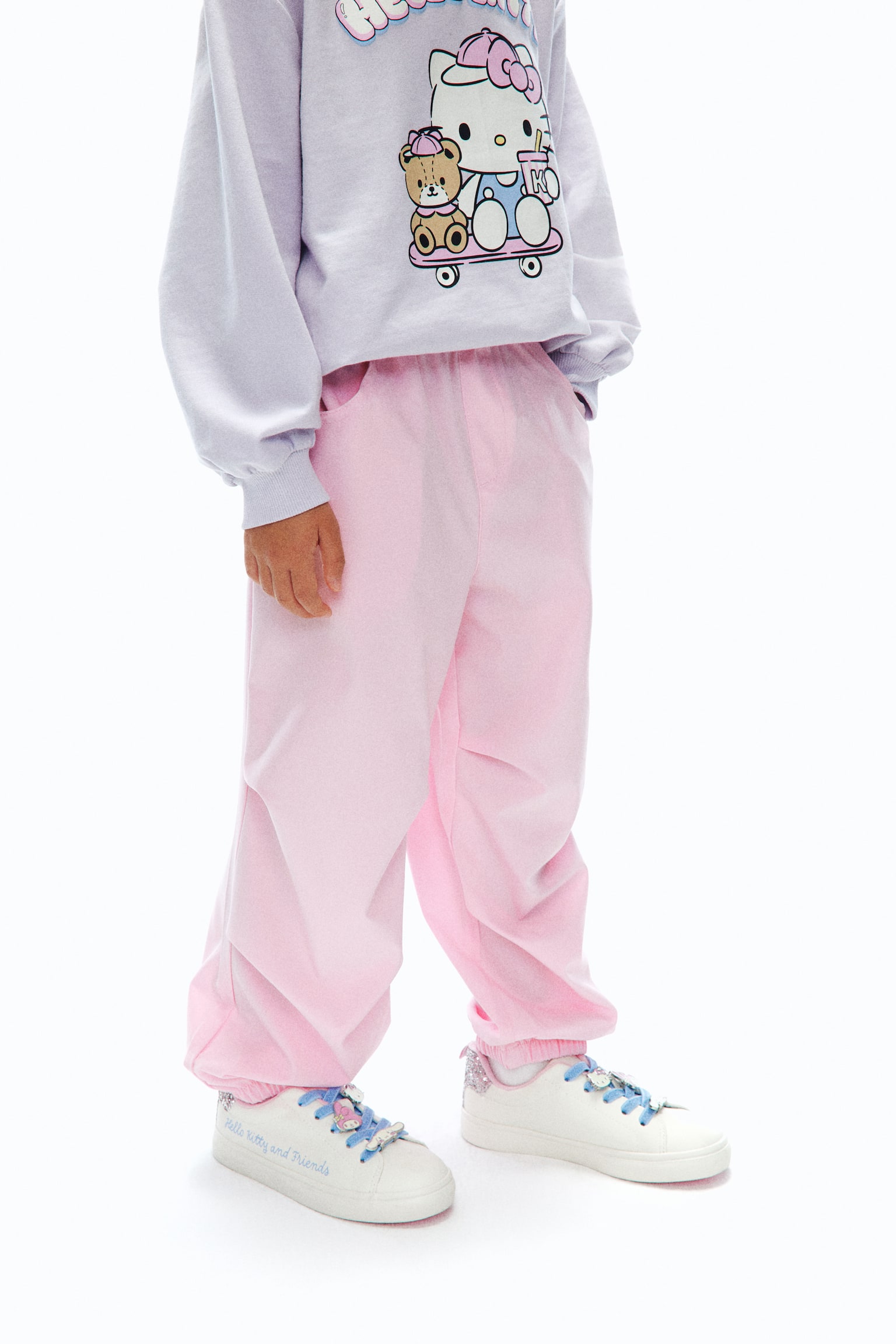 Quần dài cạp chun - Màu hồng/Màu xanh dương nhạt - 6