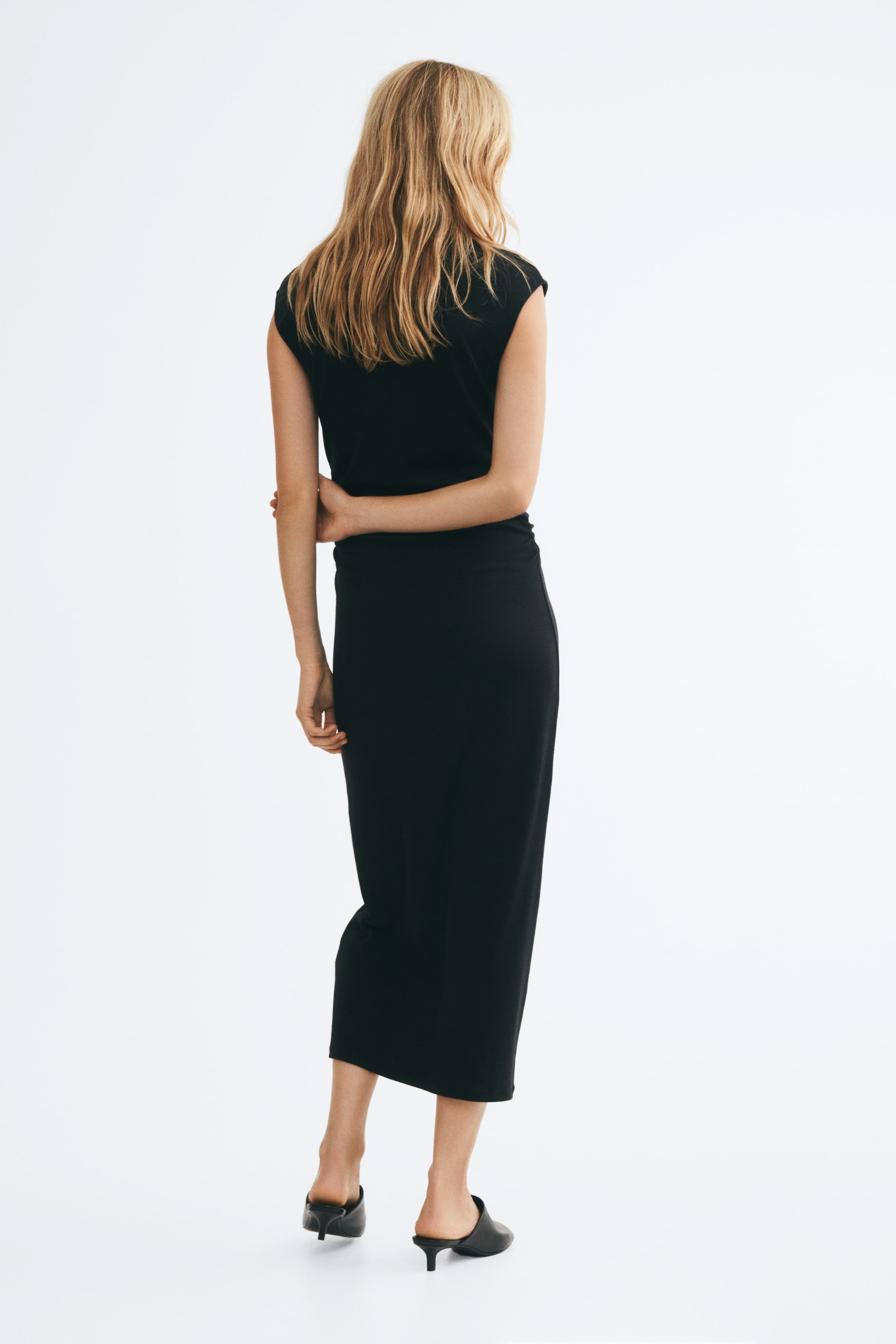 Sleeveless Mock Turtleneck Dress