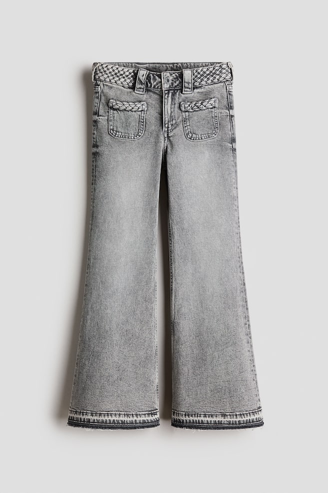 Jean évasé - Gris denim/Bleu denim - 1
