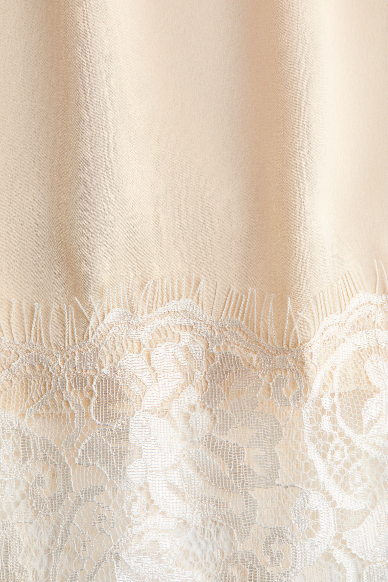 Lace-trimmed skirt - Light beige - 5