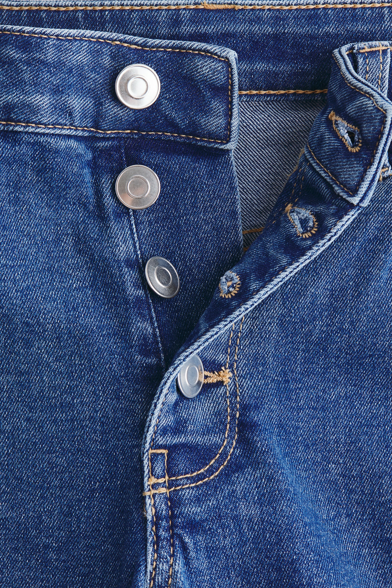 Flared High Jeans - Denim blue/Light denim blue/Dark denim blue - 3