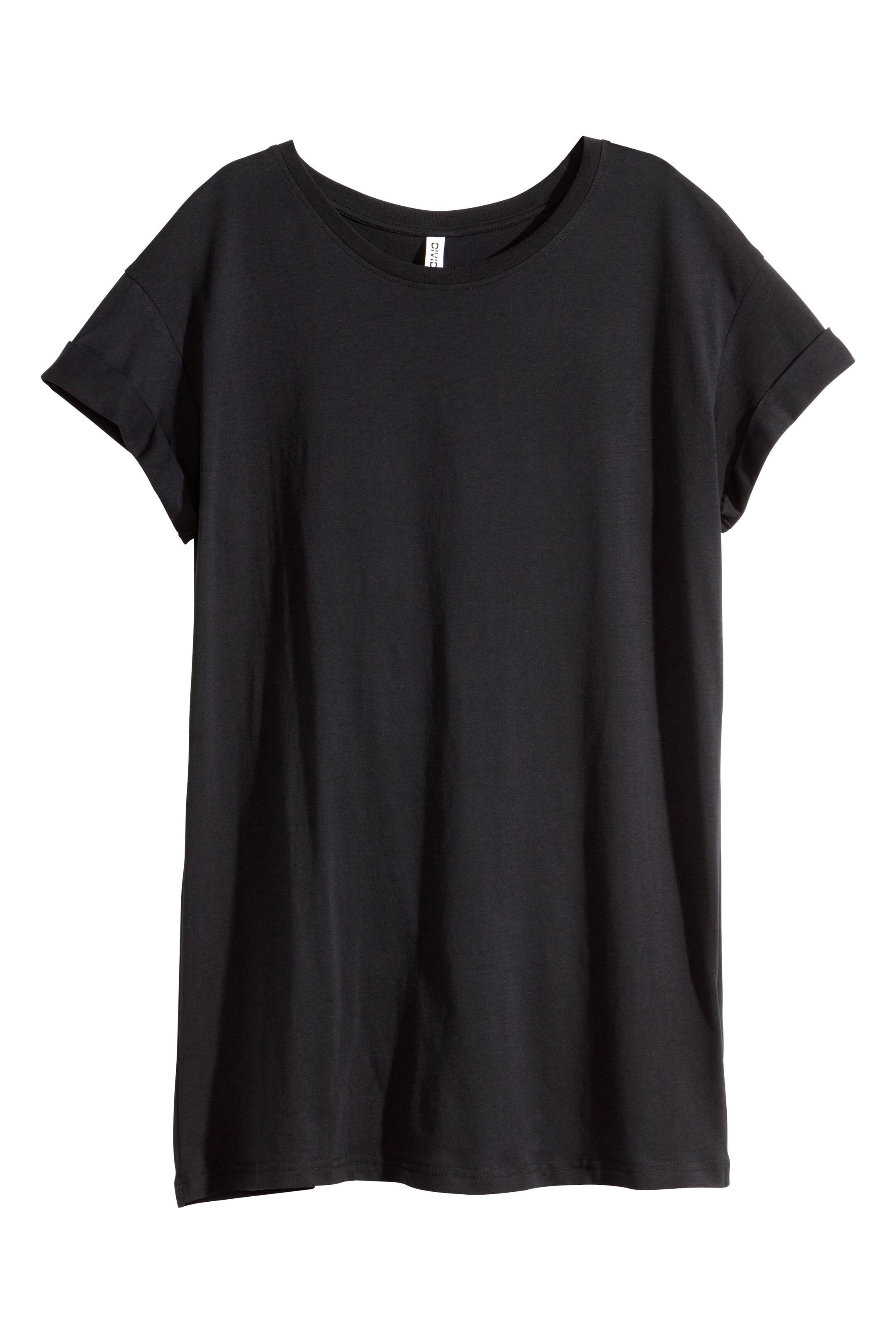 View larger image: Long T-shirt - Black - Ladies | H&M CA 1