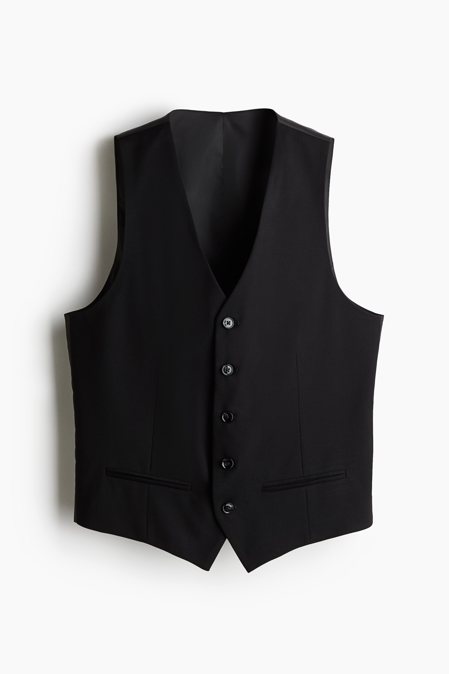 Мужской жилет H&M Slim-Fit Suit Vest, цвет: Чёрный — фото 1