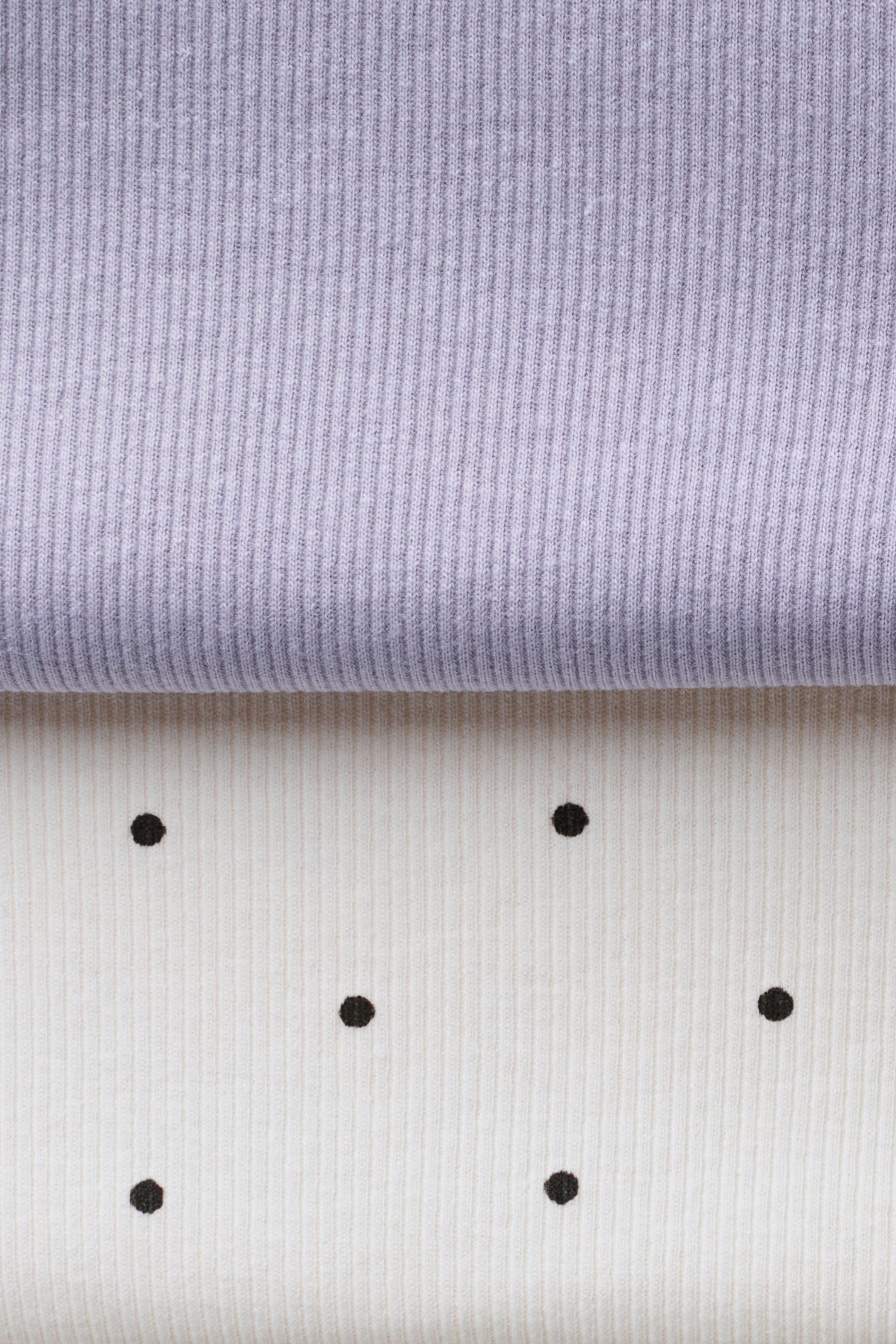 Lot de 2 T-shirts en coton côtelé
