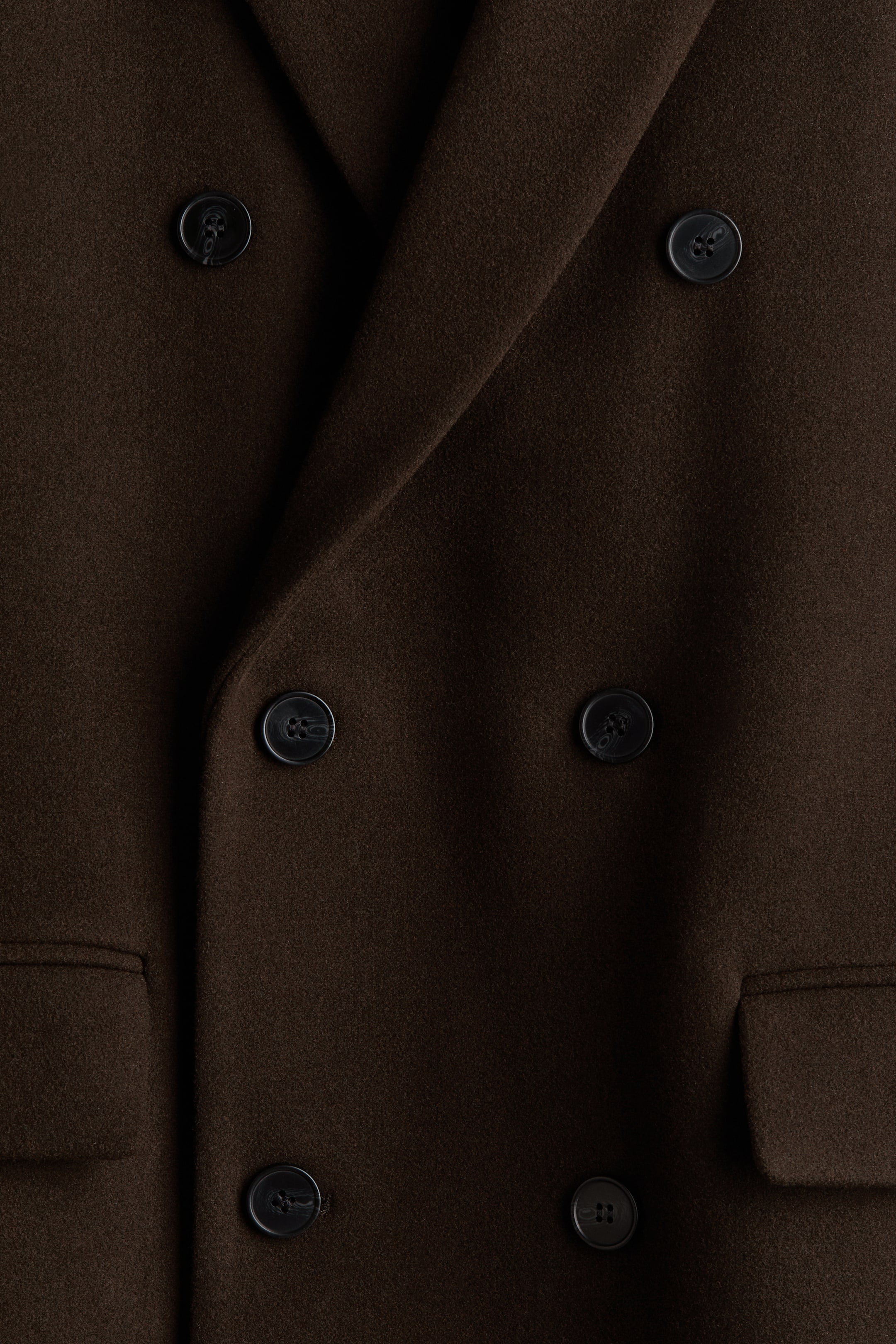 Double-Breasted Wool-Blend Coat