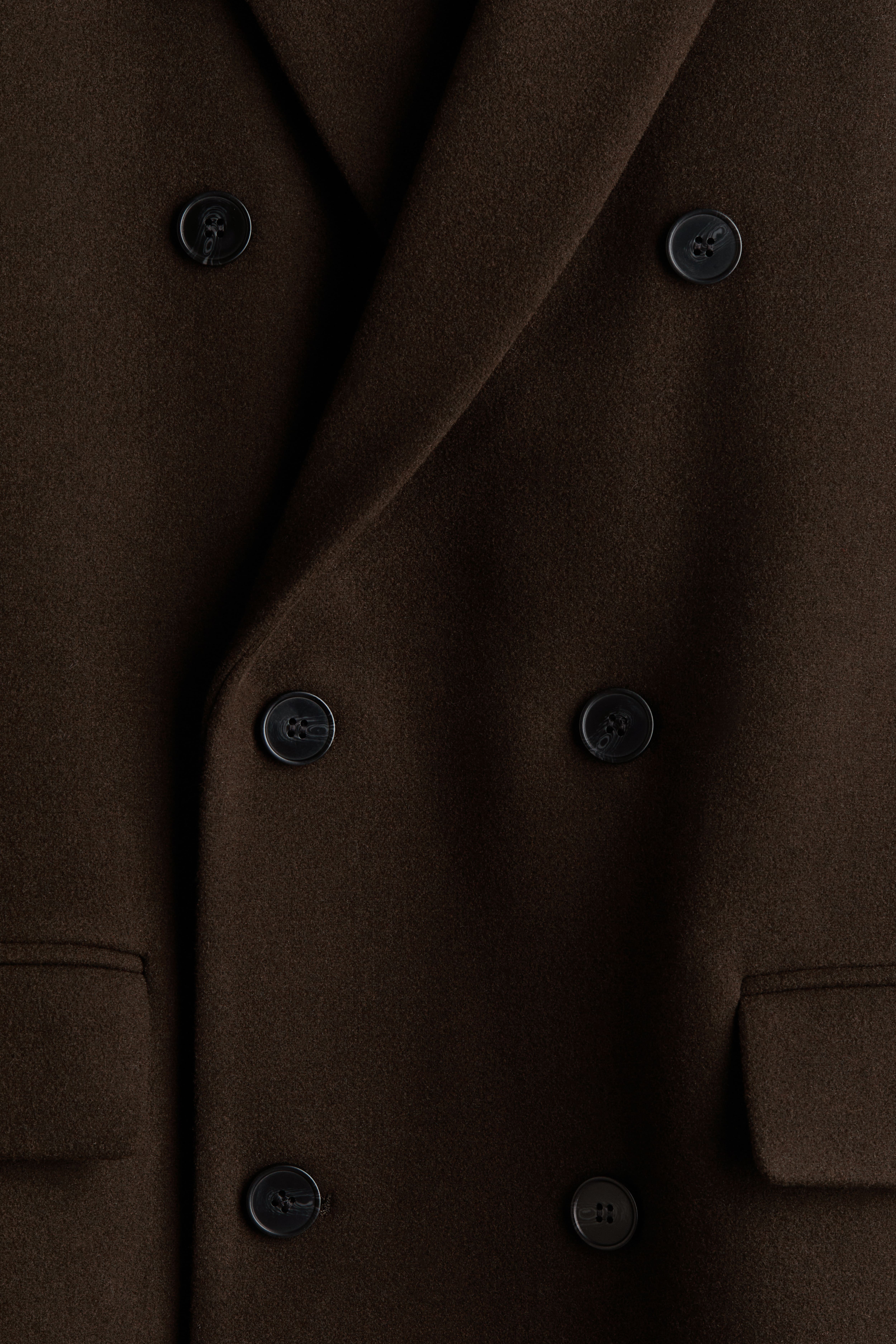 Double-Breasted Wool-Blend Coat