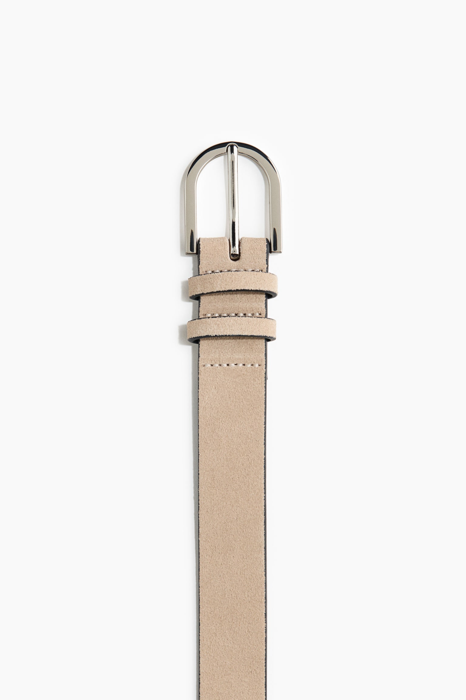 Suede belt - Beige/Brown - 2