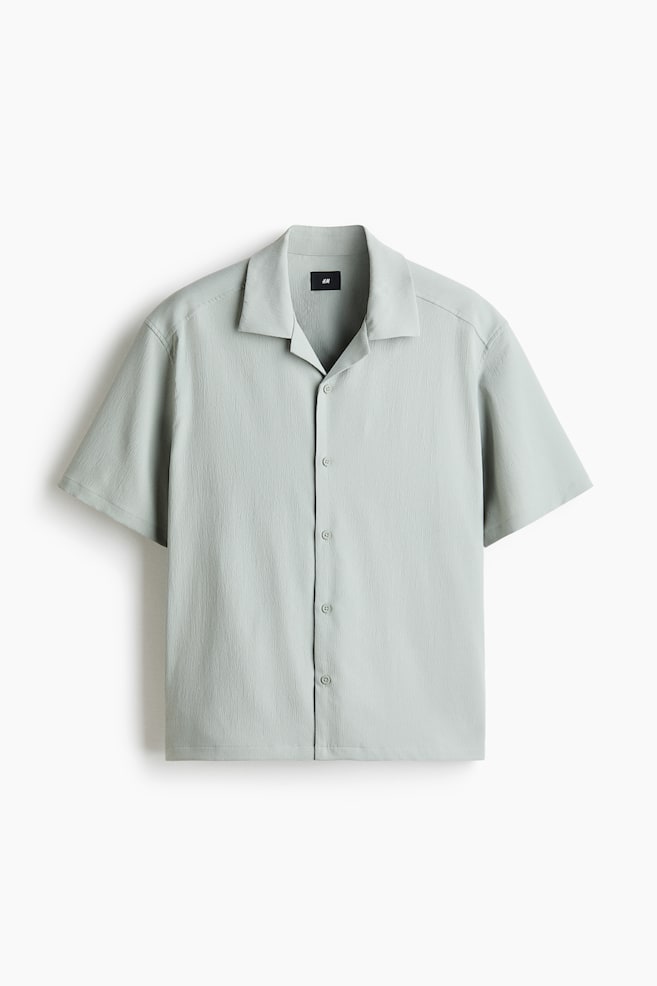 Loose Fit Resort shirt - Light dusty green/Black - 1