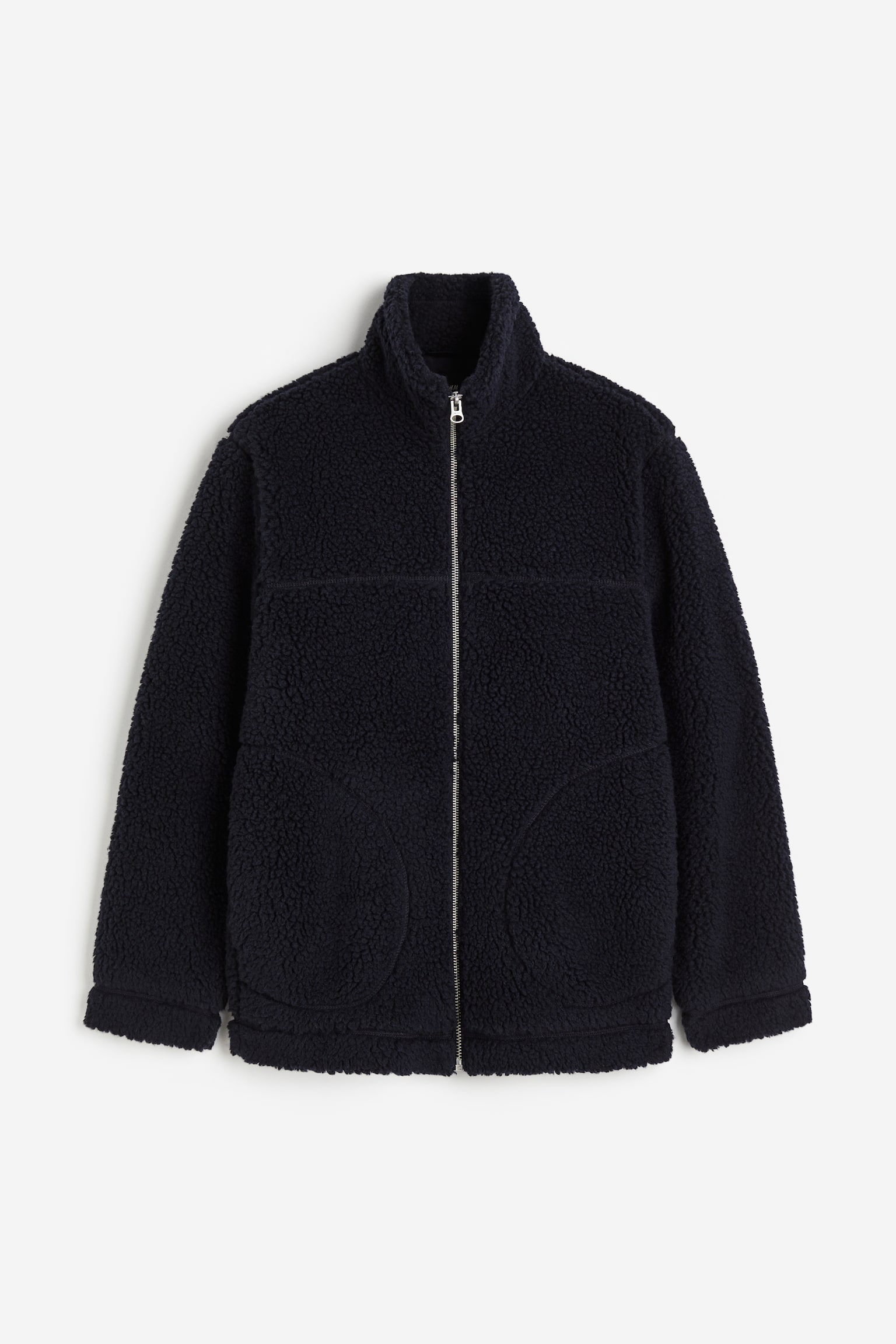 Regular Fit Teddy jacket - Dark blue - 1