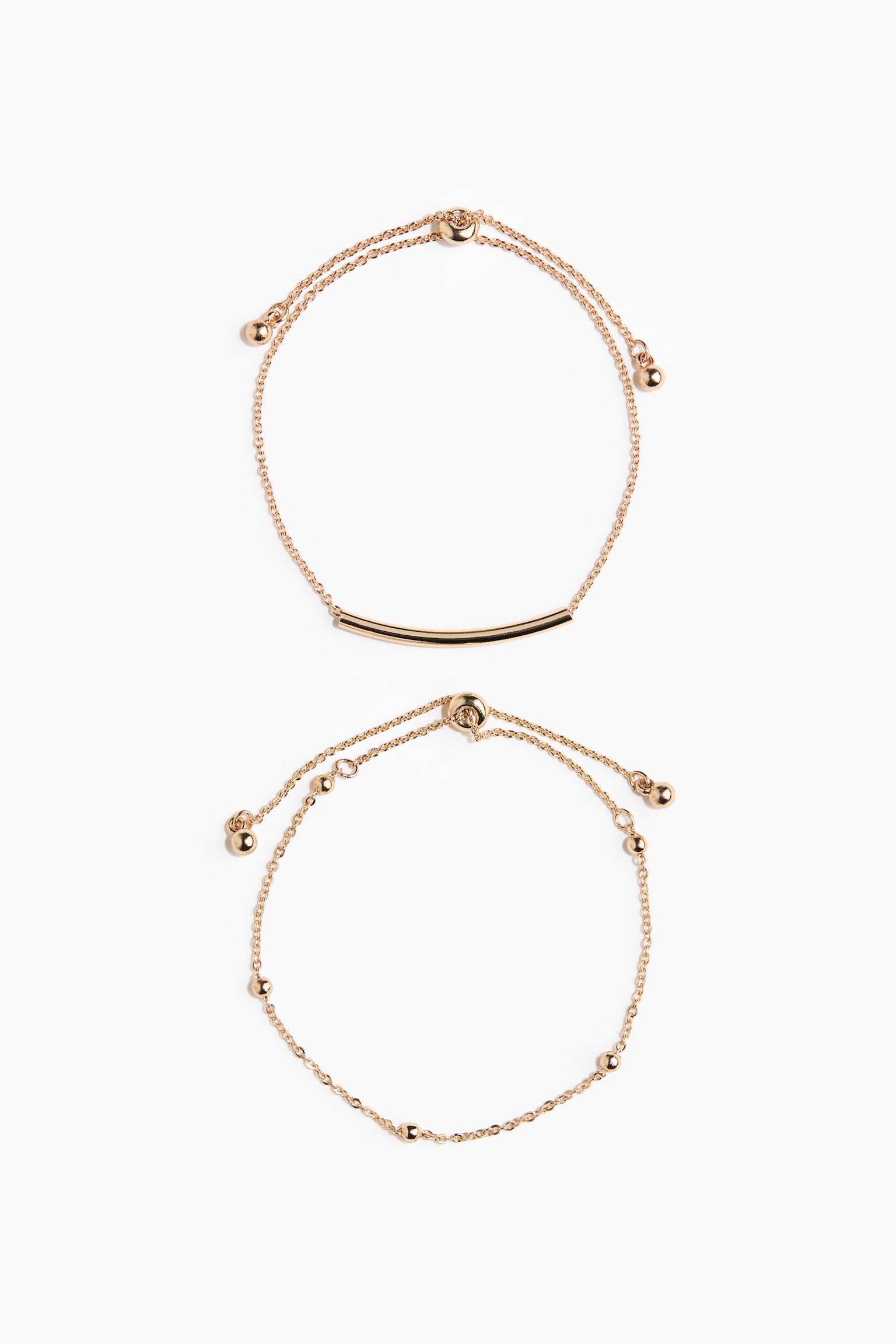 2-pack bracelets - Gold-coloured/Gold-coloured