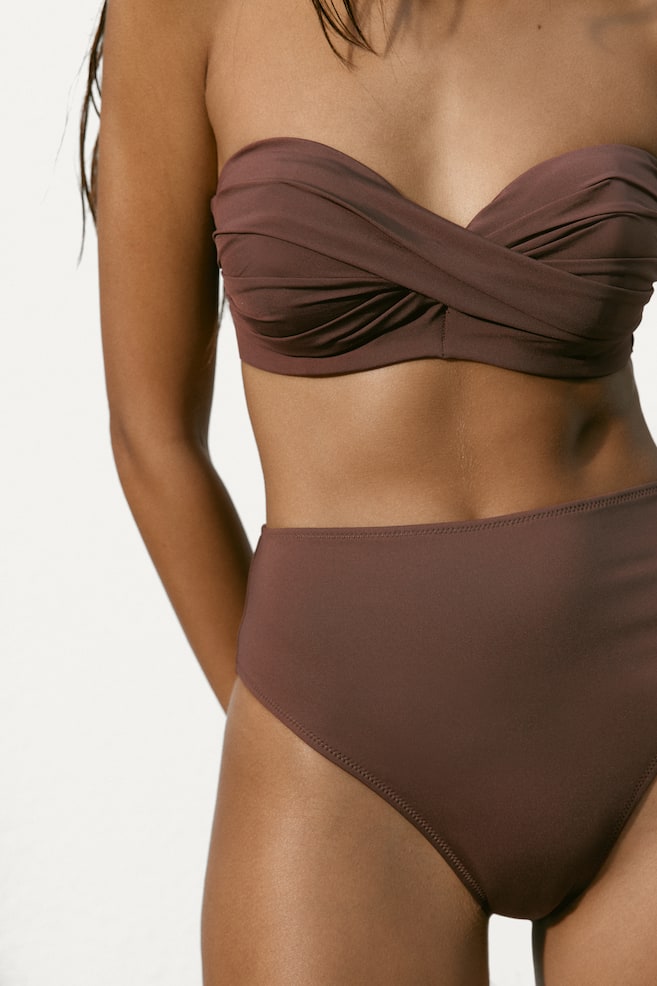 Dół od kostiumu Cheeky High Waist-Ciemnobrązowy - 4