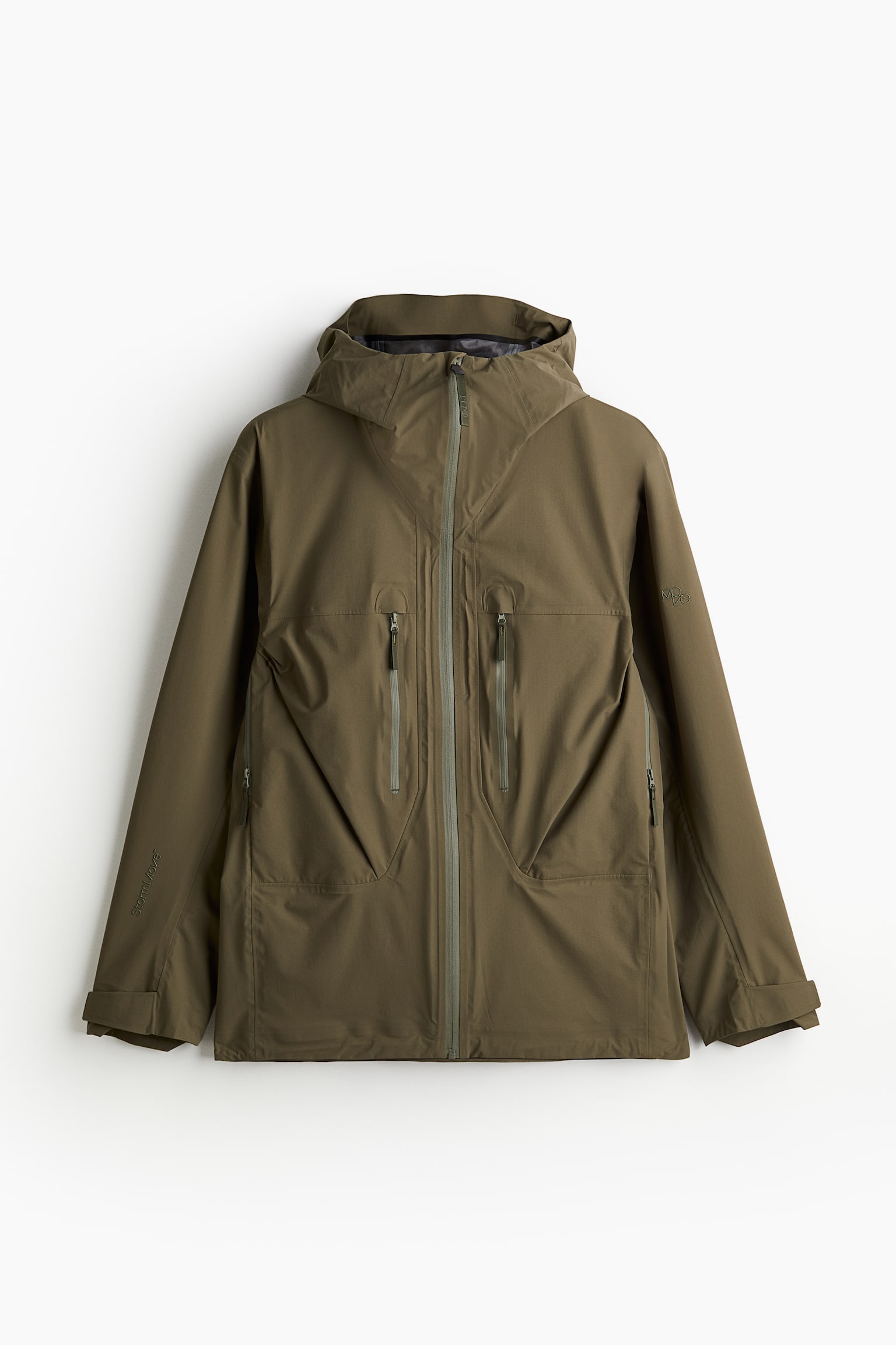 Regular Fit 3-layer Shell Jacket In StormMove™ - Khaki green/Black - 2