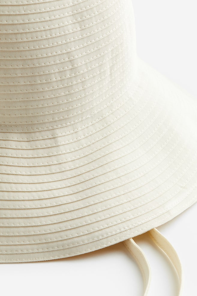 Tie-detail sun hat - White - 2