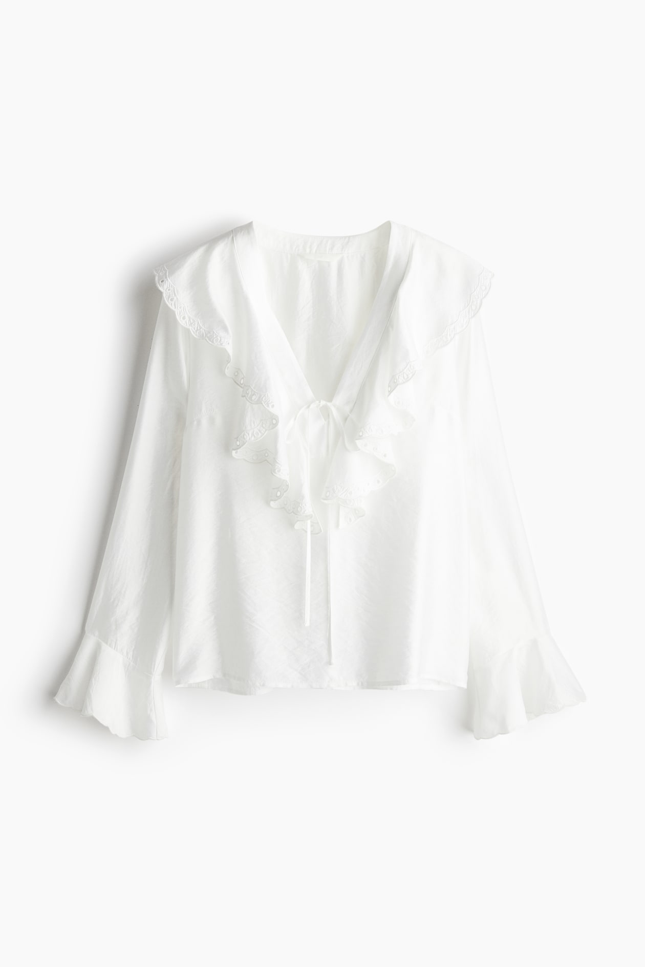 Bluză cu volane - Alb - FEMEI | H&M RO