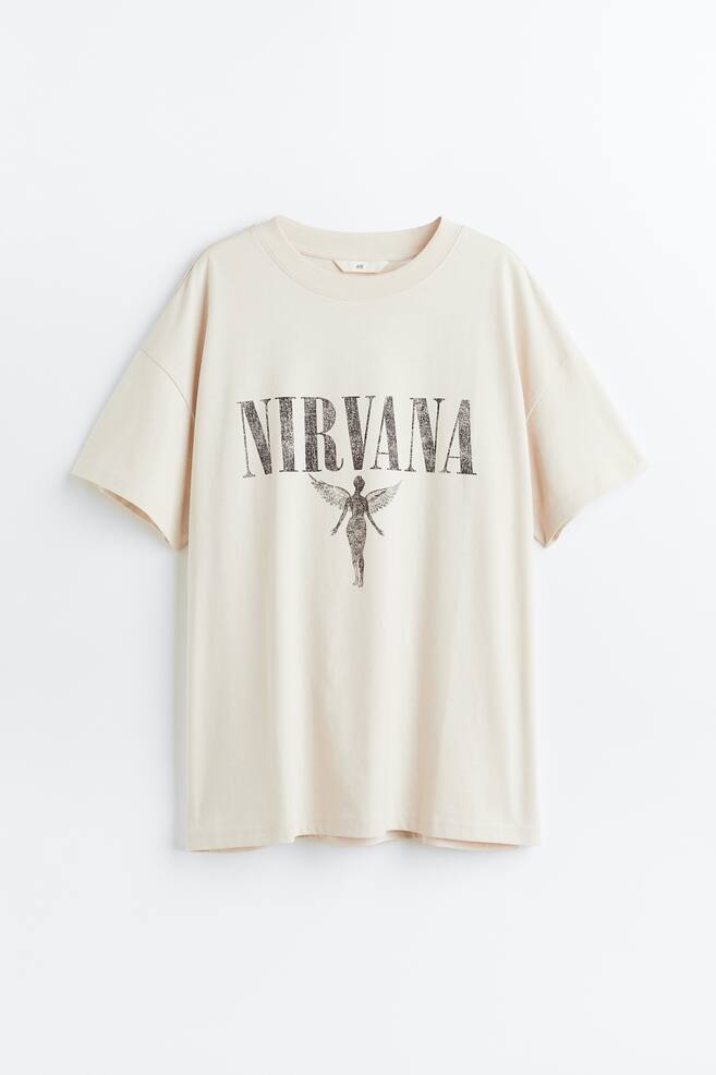 Oversized printed T-shirt - Light beige/Nirvana/Light beige/Metallica/Light beige/Metallica/Dark grey/UCLA/dc/dc/dc/dc/dc/dc/dc/dc/dc/dc/dc - 2