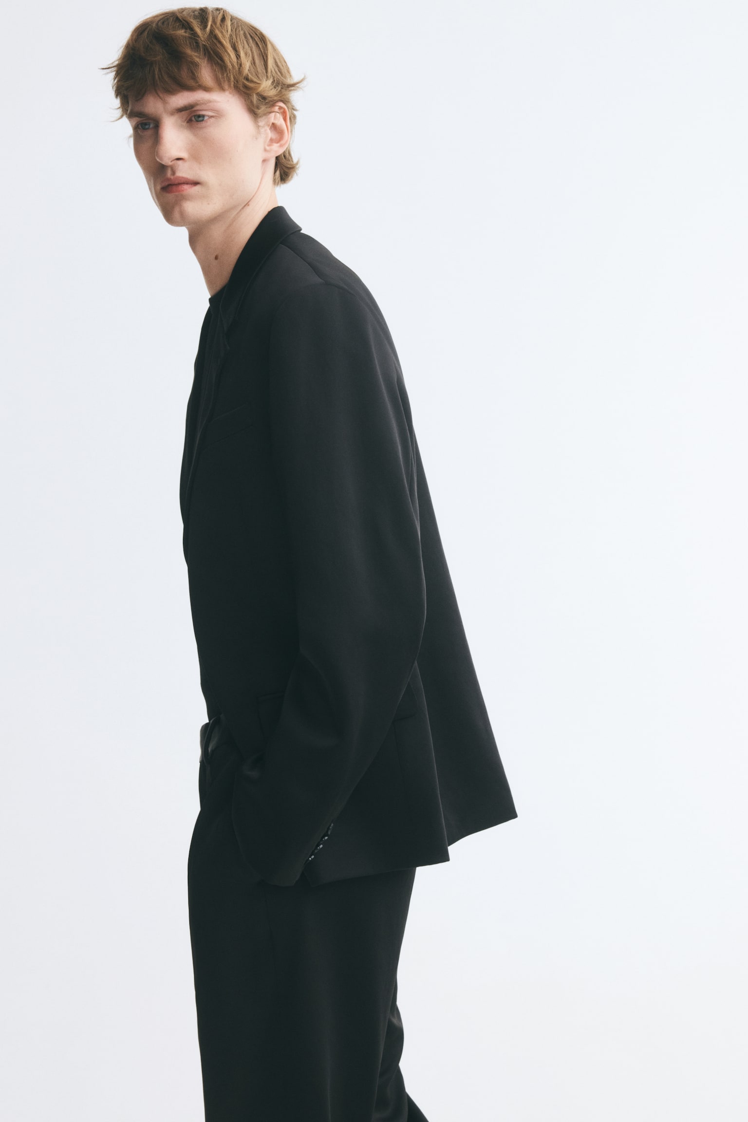 Мужская куртка H&M Regular-Fit Single-Breasted, цвет: Чёрный — фото 7