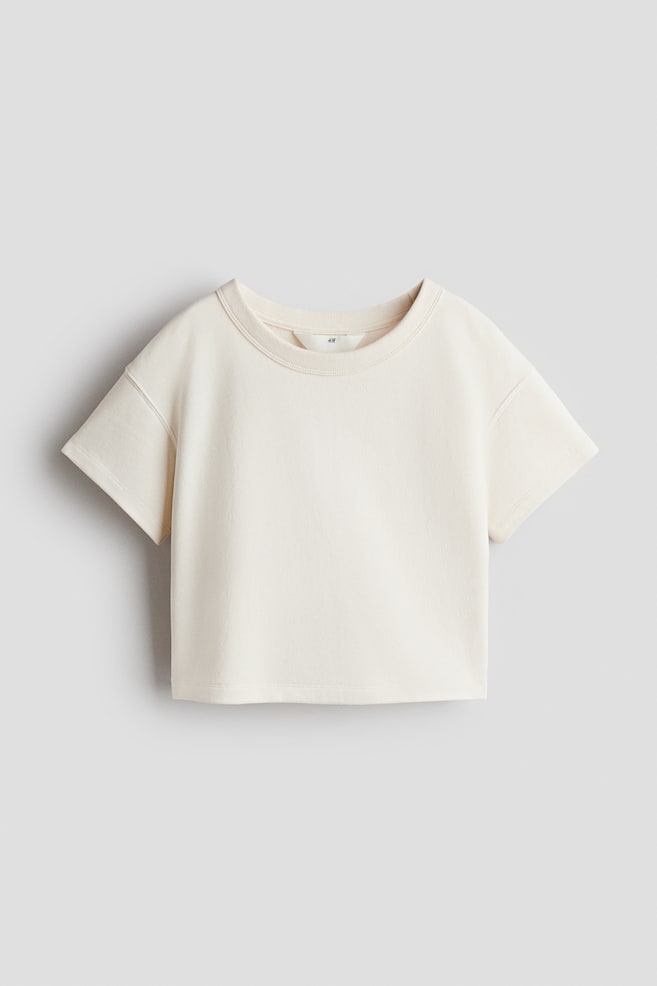 Loose-fit top - Cream/Light beige - 1
