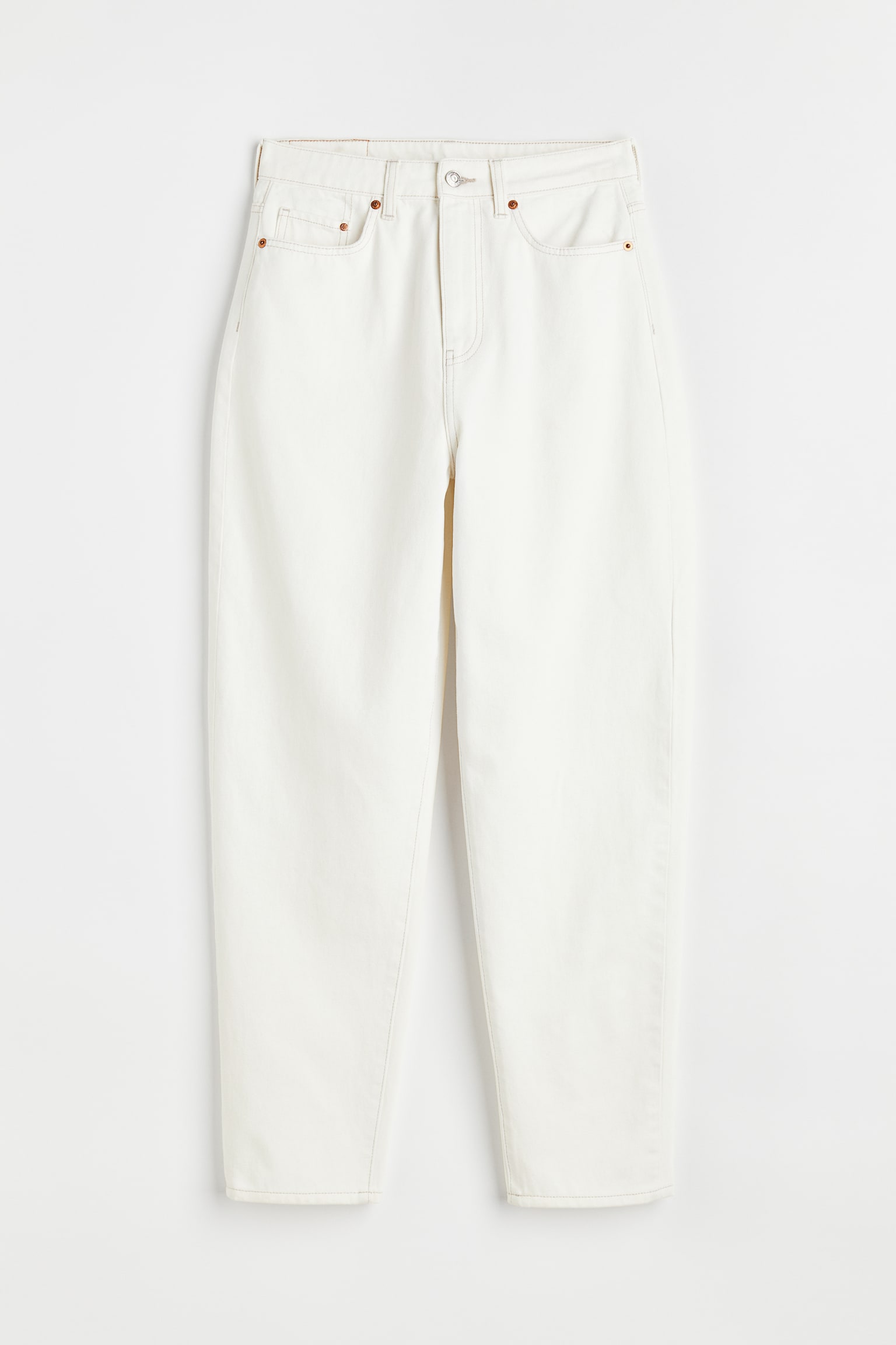 Mom Loose-fit Ultra High Jeans - White
