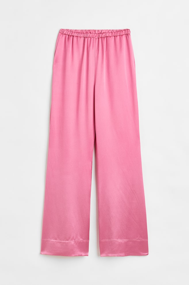 Silk-blend trousers - Pink - 1