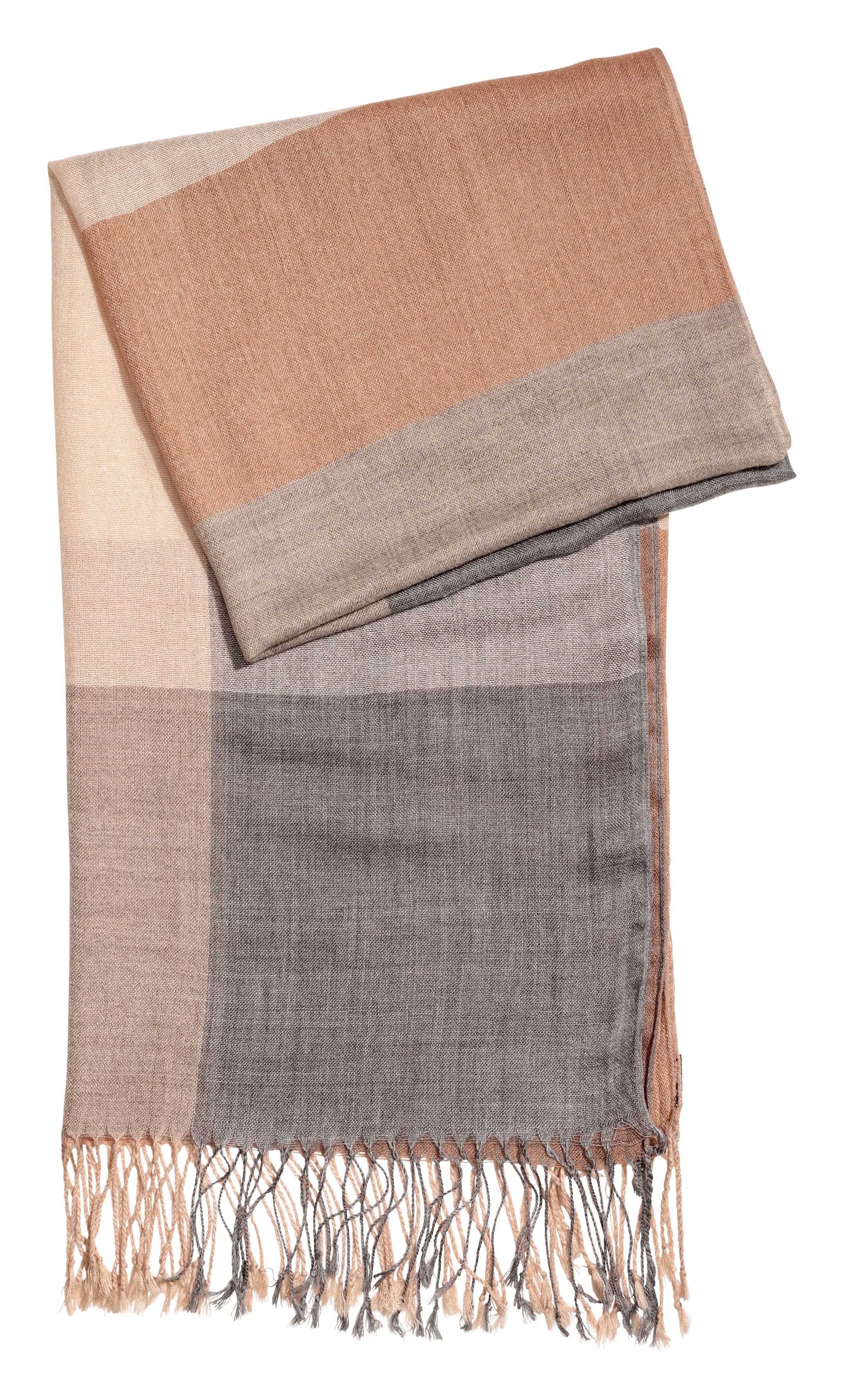 Näytä suurempi kuva: Kangashuivi - Harmaa/Puuteriroosa - NAISET | H&M FI 1