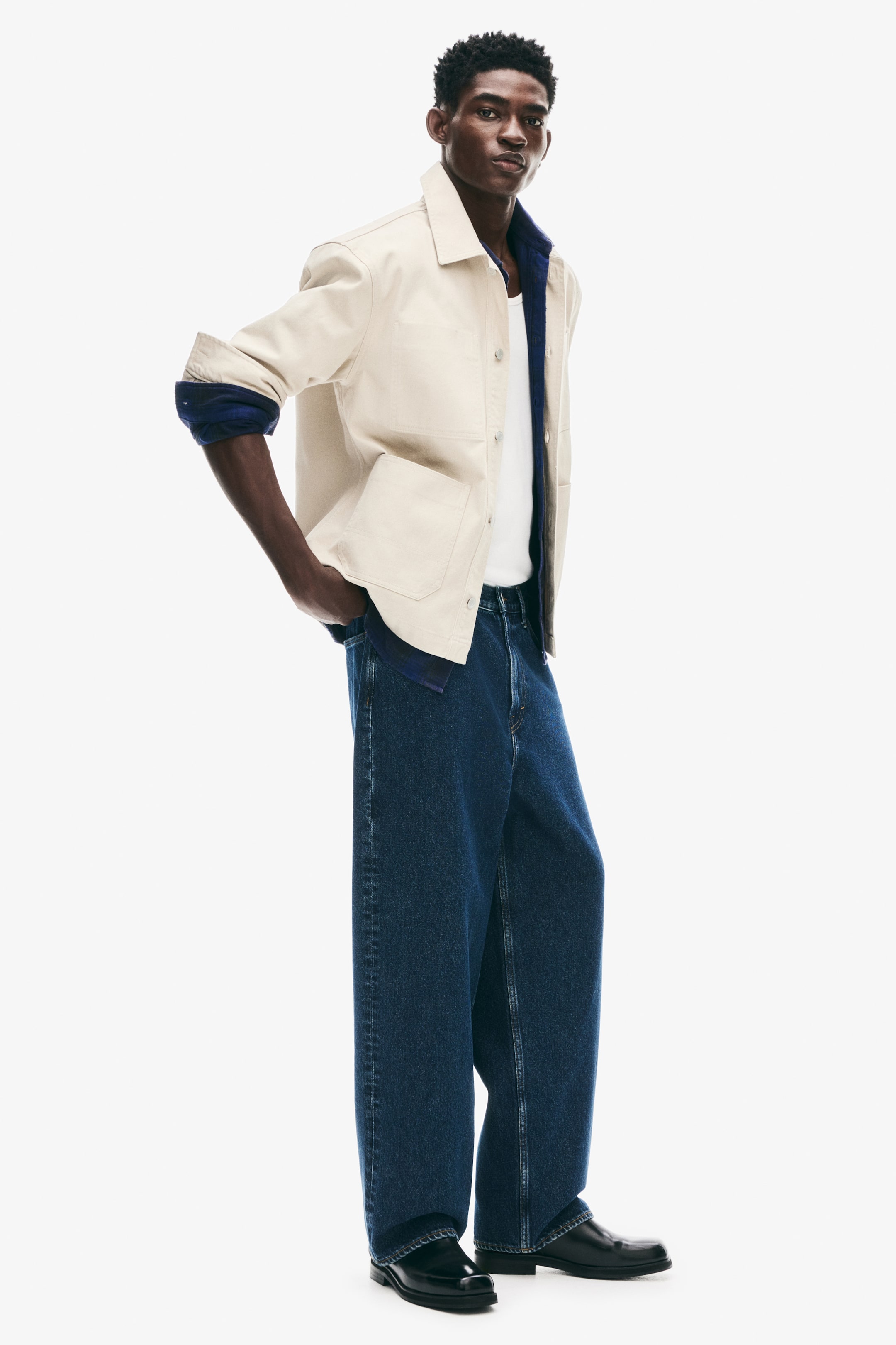 View larger image: Baggy Jeans - Dark denim blue - Men | H&M HK 3