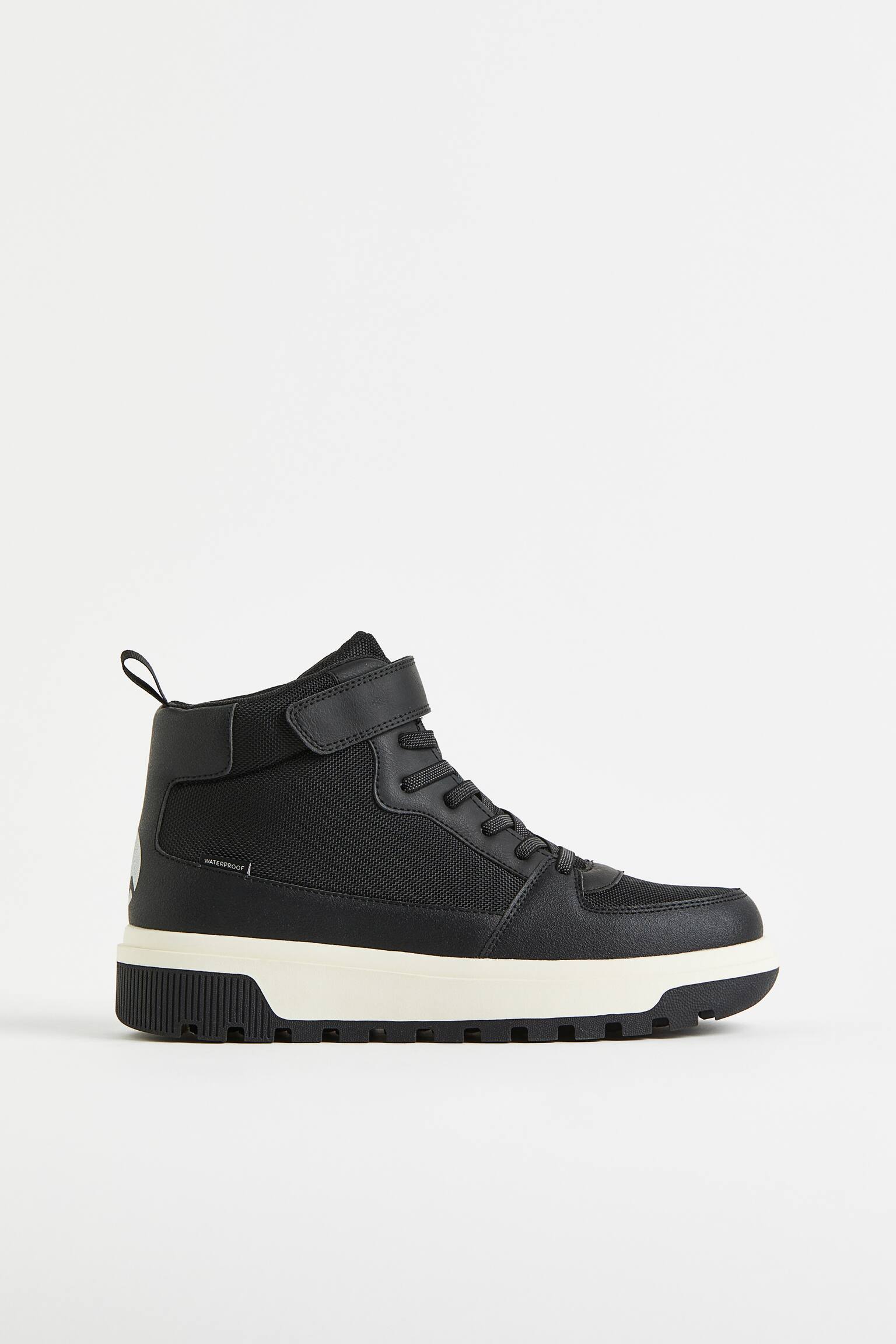 Waterproof Hi Top Sneakers - Black - 1