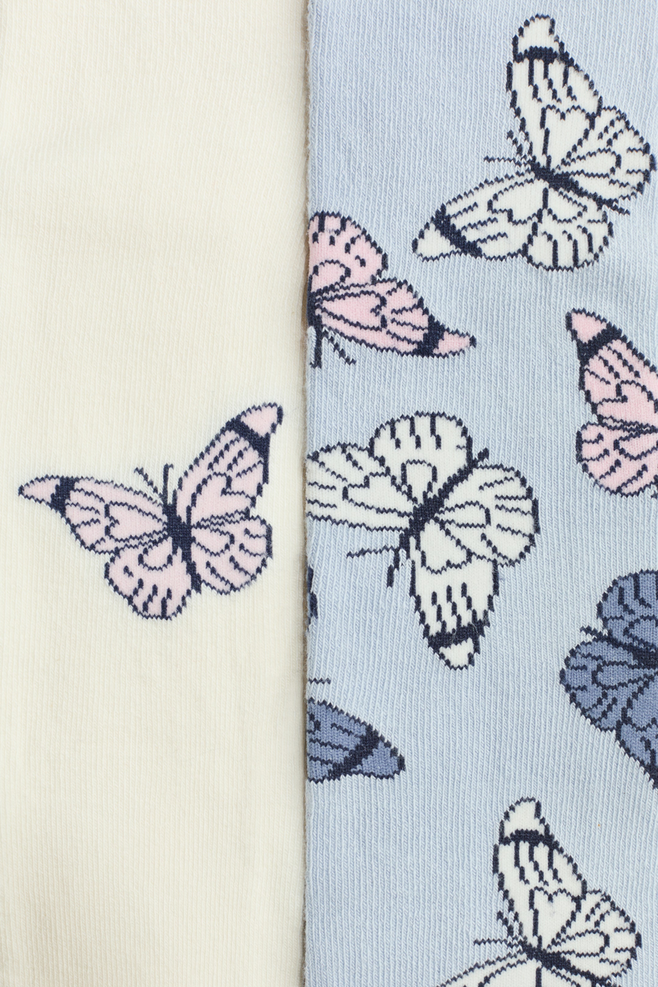 Ingrandisci l'immagine: Calzamaglie sottili 2 pezzi - Azzurro/farfalle - BAMBINO | H&M CH 2