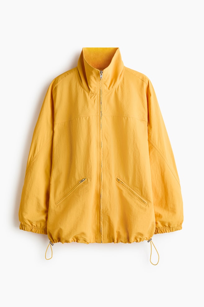 Oversized Nylonjacke - Gelb - 1