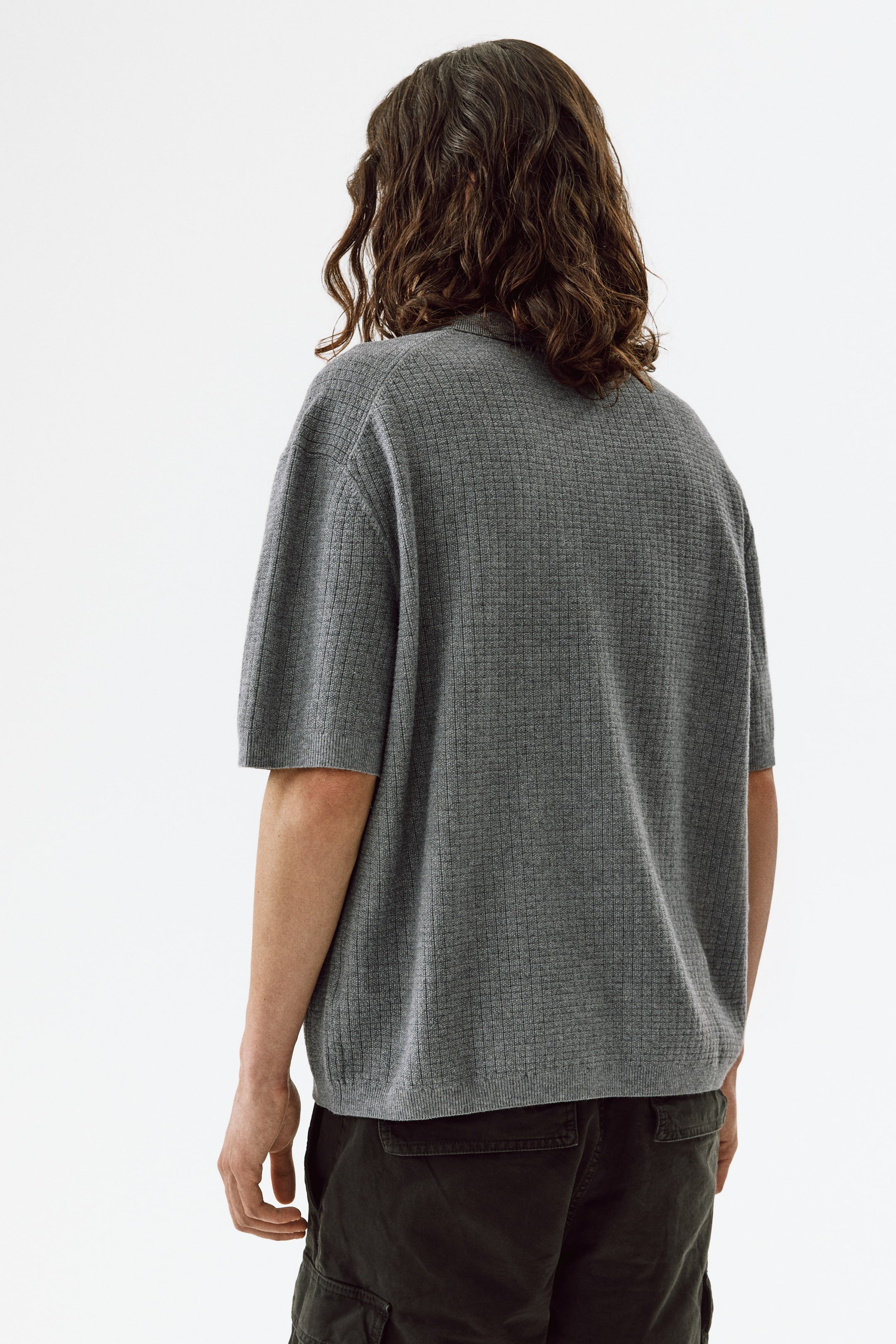 Regular-Fit Textured-Knit Shirt