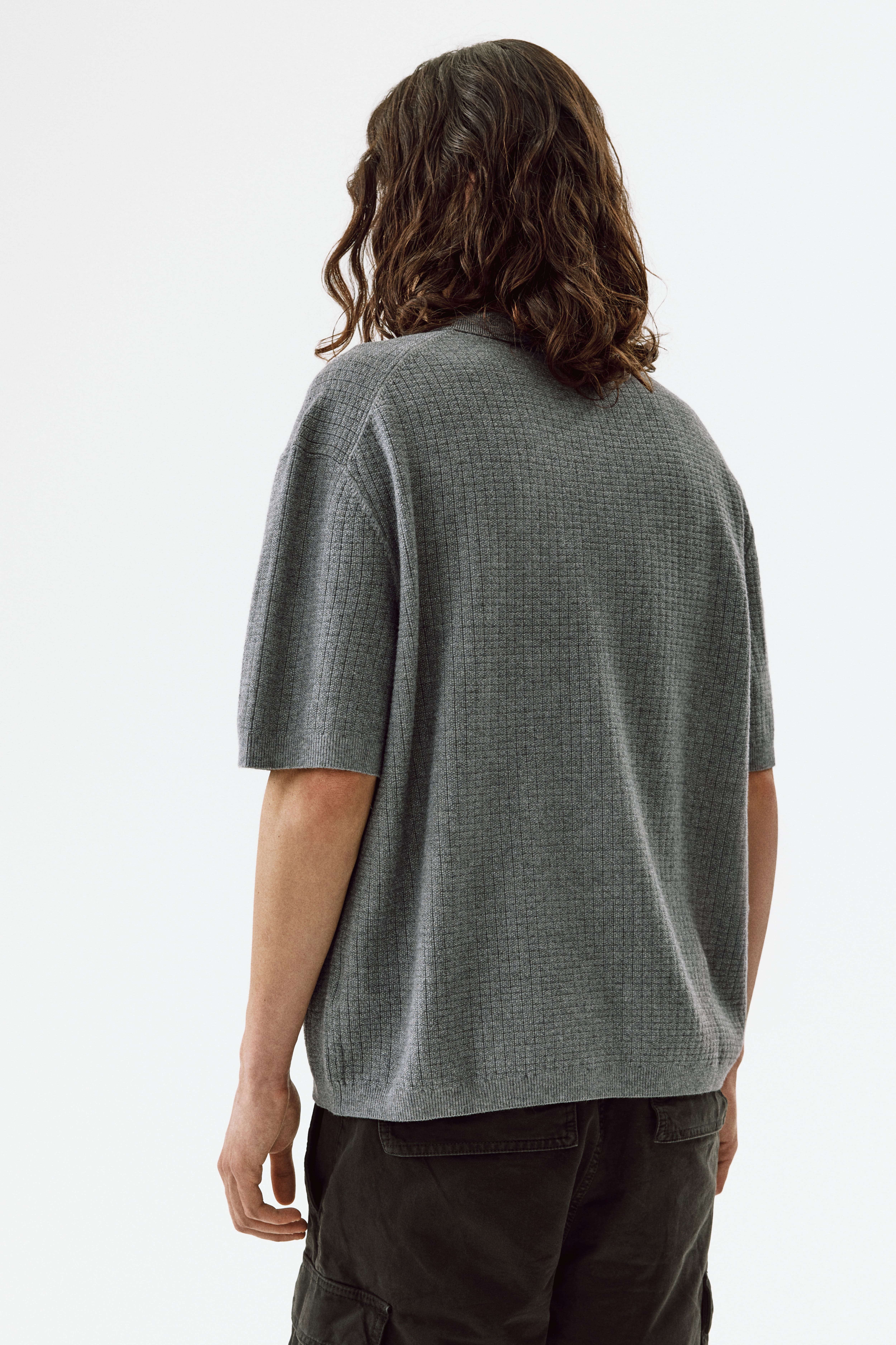 Regular-Fit Textured-Knit Shirt