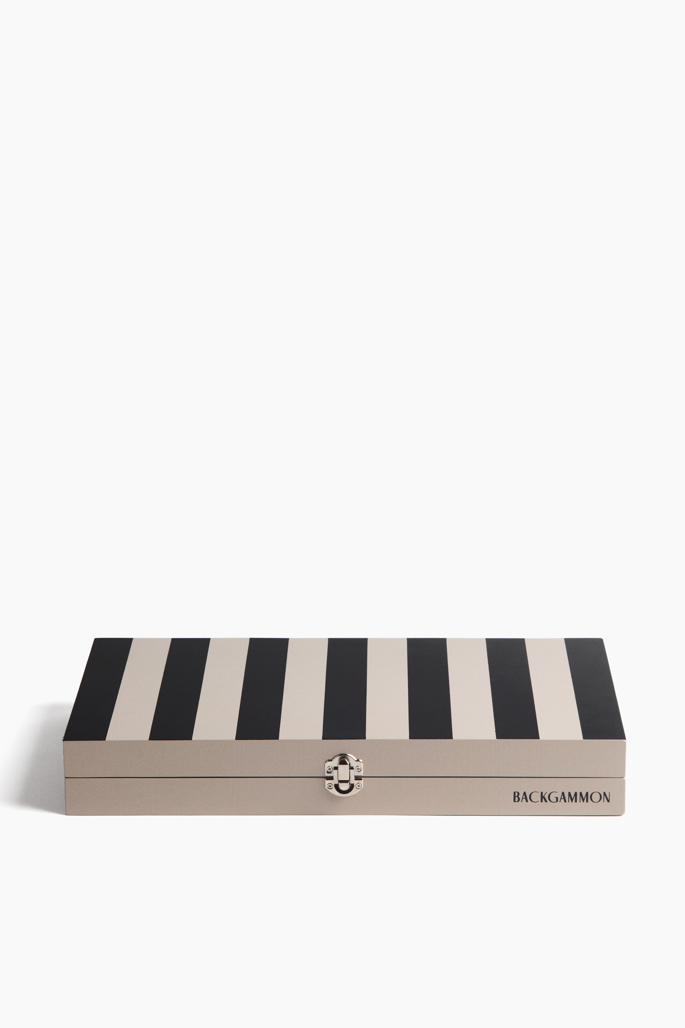 Backgammon-Set aus Holz - Schwarz/Hellbeige/Blau/Weiß