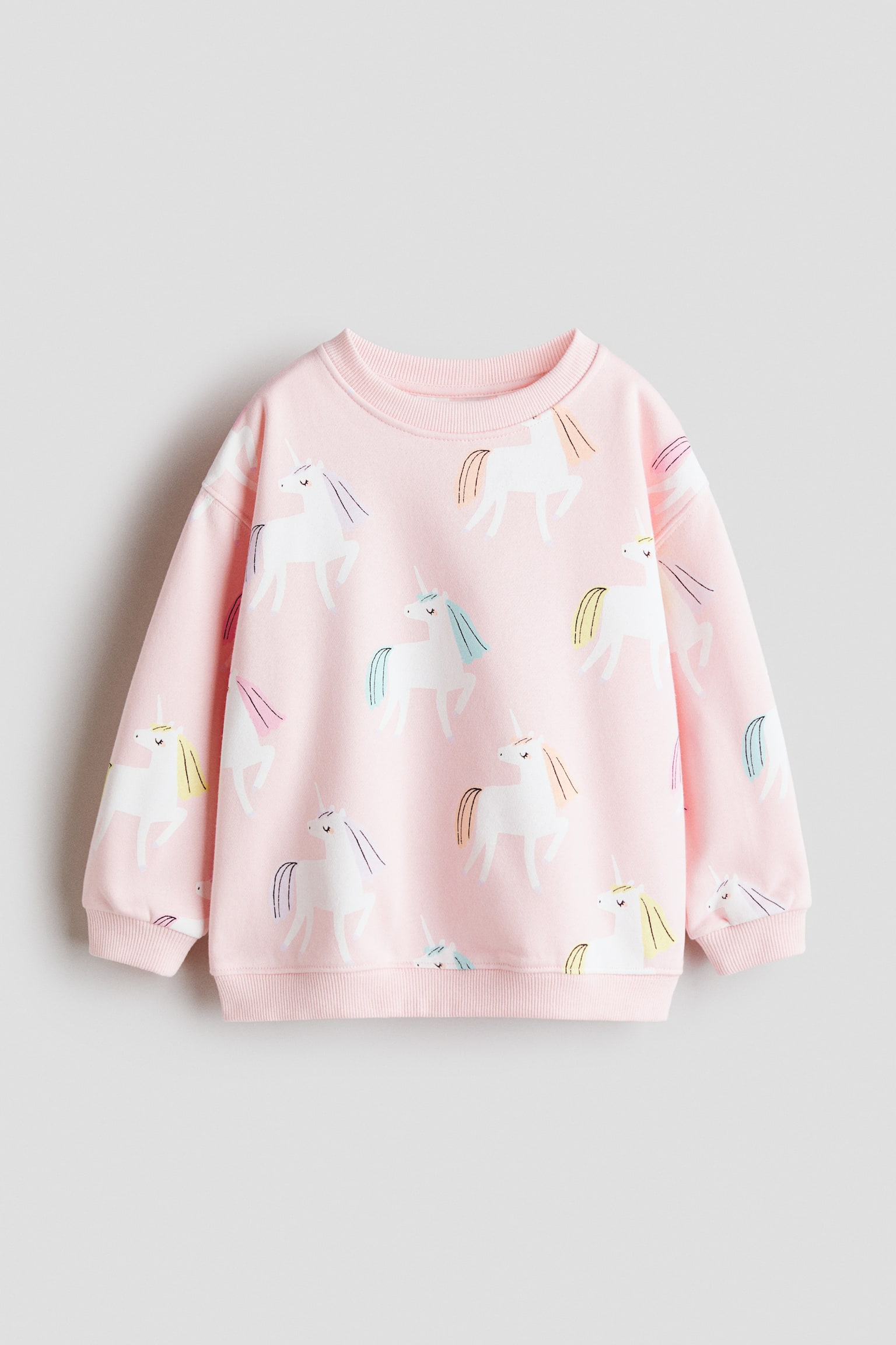 Printed brushed-inside sweatshirt - Light pink/Unicorns/Light beige/Floral/Purple/Cherries/Black/Paris/Red/Mon Amour