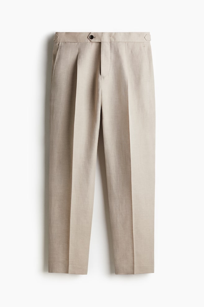 Anzughose aus Wollmix in Regular Fit - Beige - 1