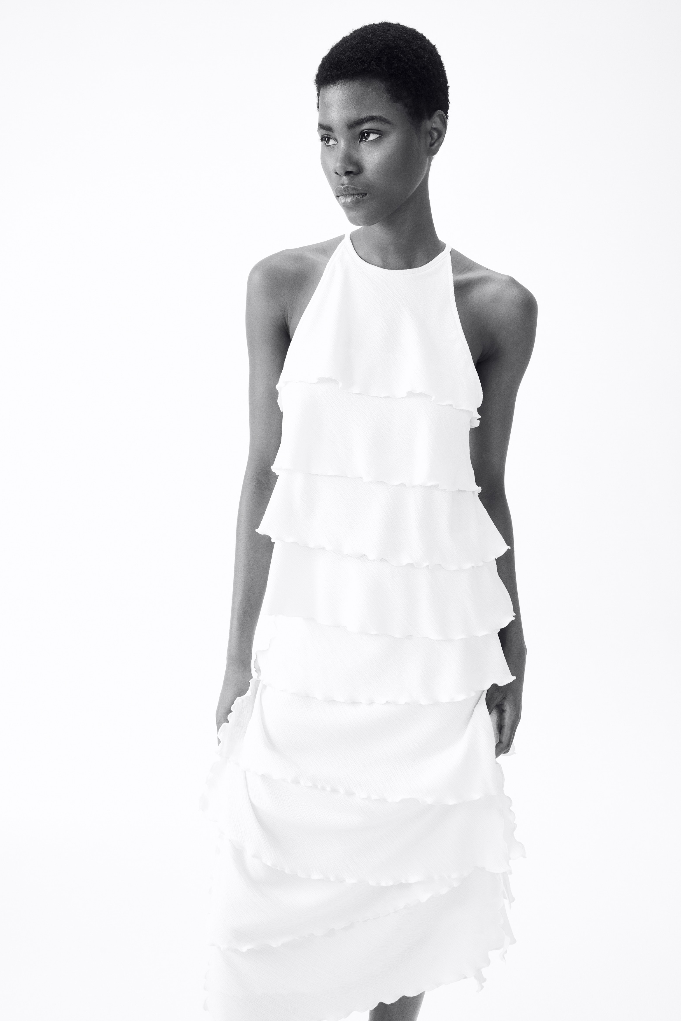 Tiered midi skirtModel