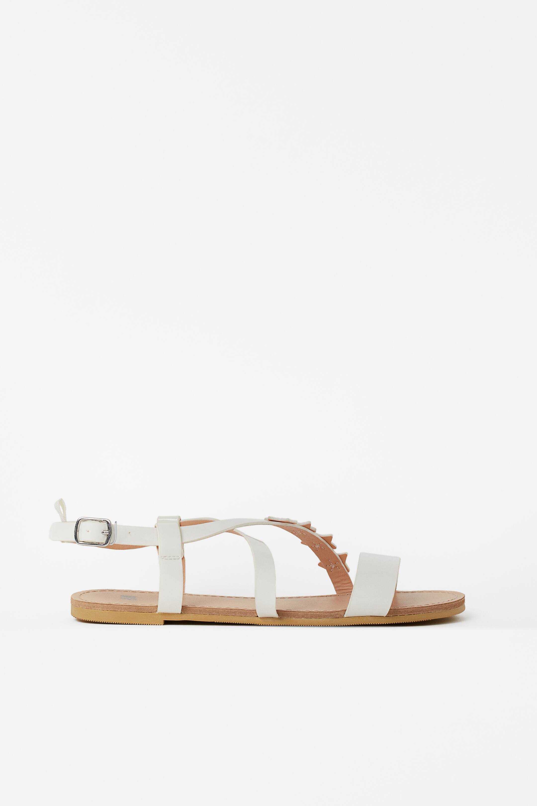 Glittery sandals - No heel - White - Kids | H&M GB