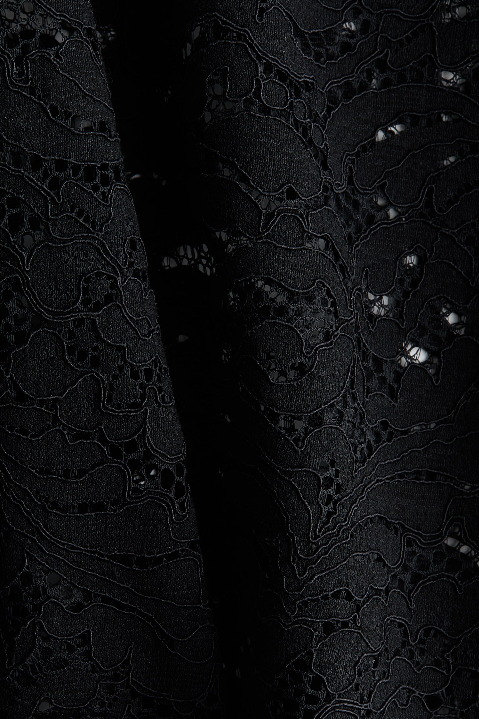 Lace pencil skirt - Black - 5