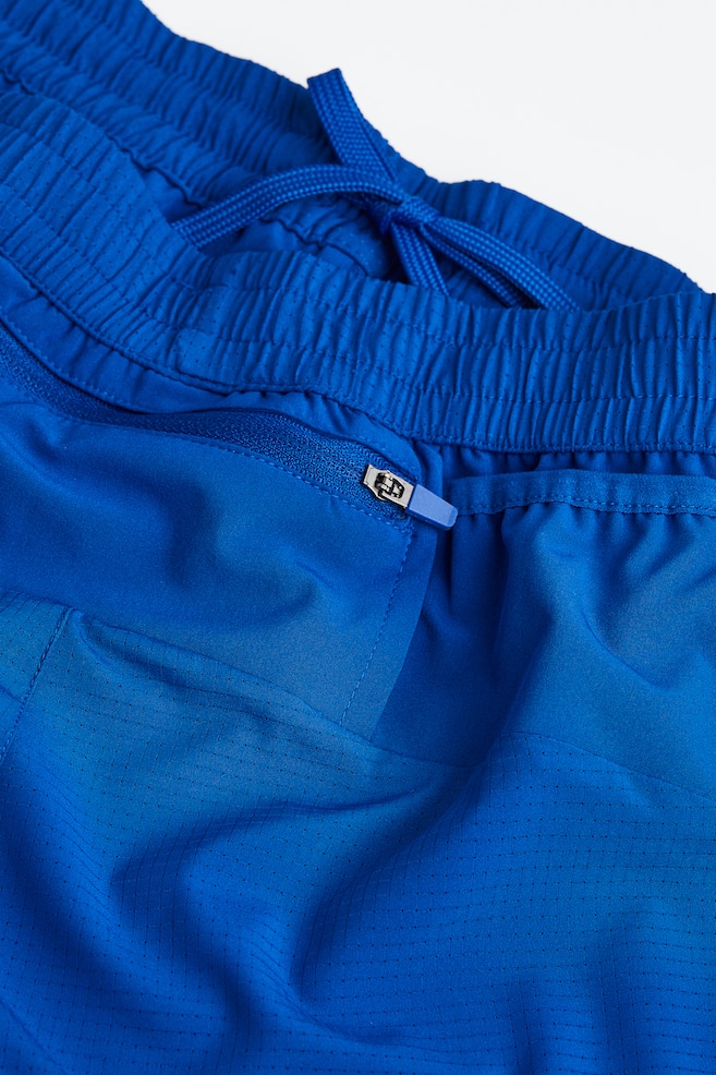 Shorts da running con tasca decorativa in DryMove™ - Blu acceso/Nero/Verde kaki scuro - 4