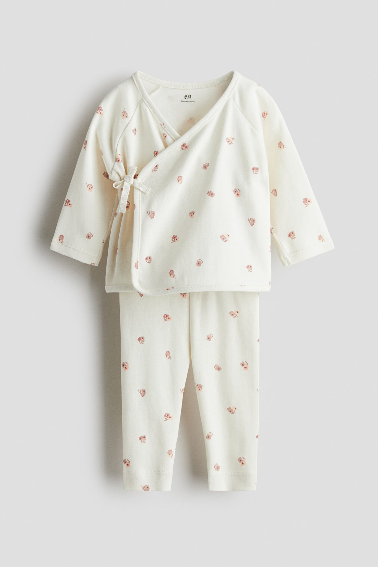 Ensemble 2 pièces avec brassière et legging - Blanc/fleuri - ENFANT | H&M FR