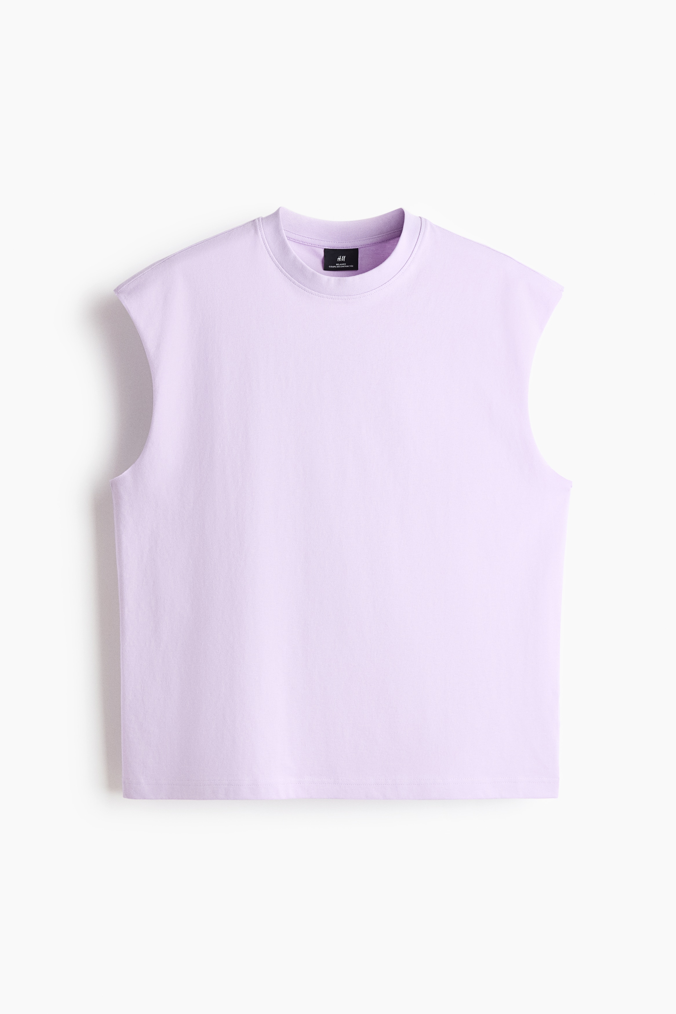 Puuvillainen toppi Relaxed Fit - Vaaleanliila/Light grey marl/Tumma khakinvihreä/Musta/Valkoinen