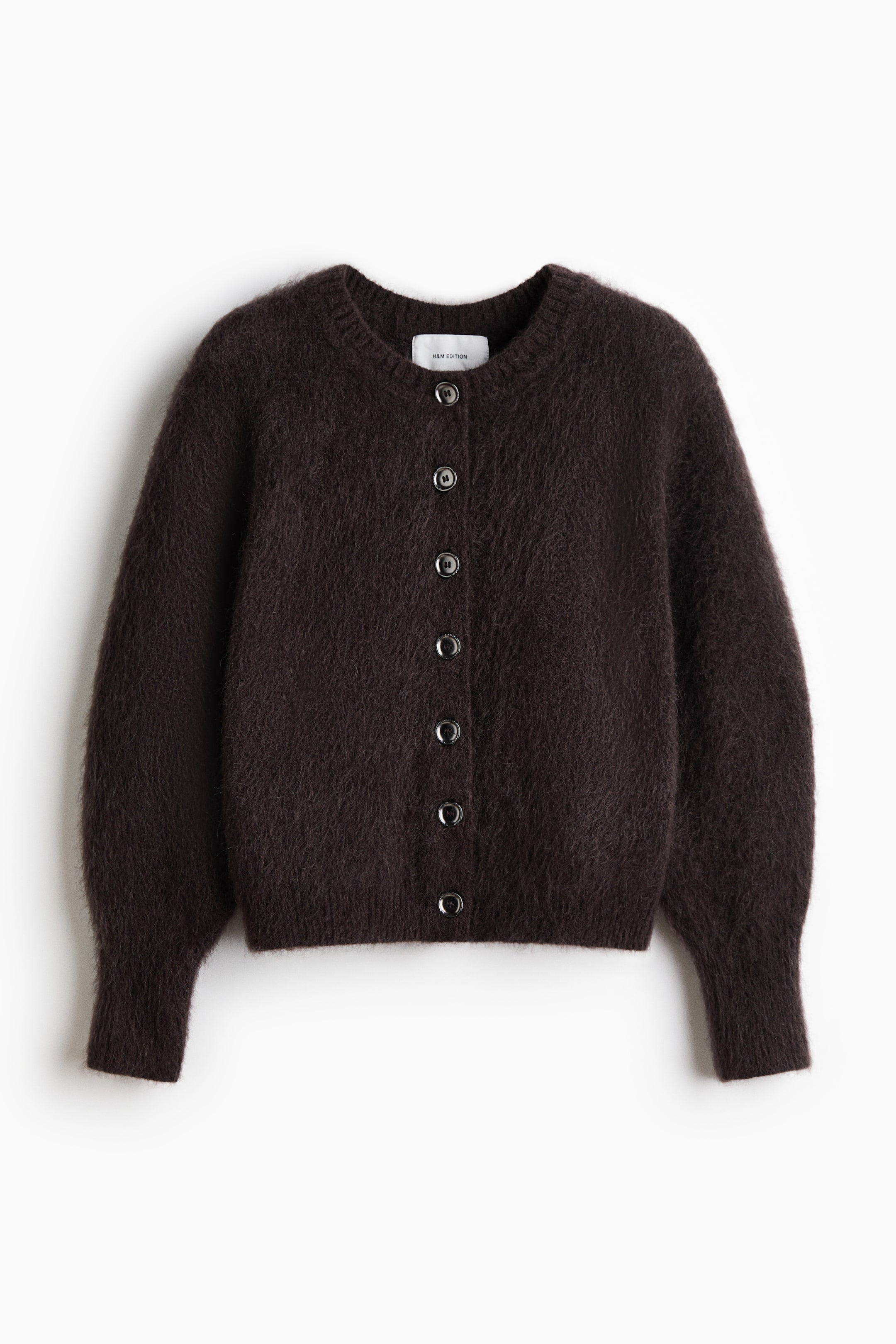 Se større billede: Cardigan i mohairblanding - Mørkebrun - DAME | H&M DK 4