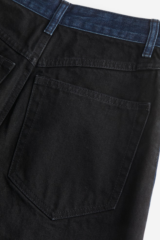 Tofarget jeans - Mørk denimblå/Sort - 5