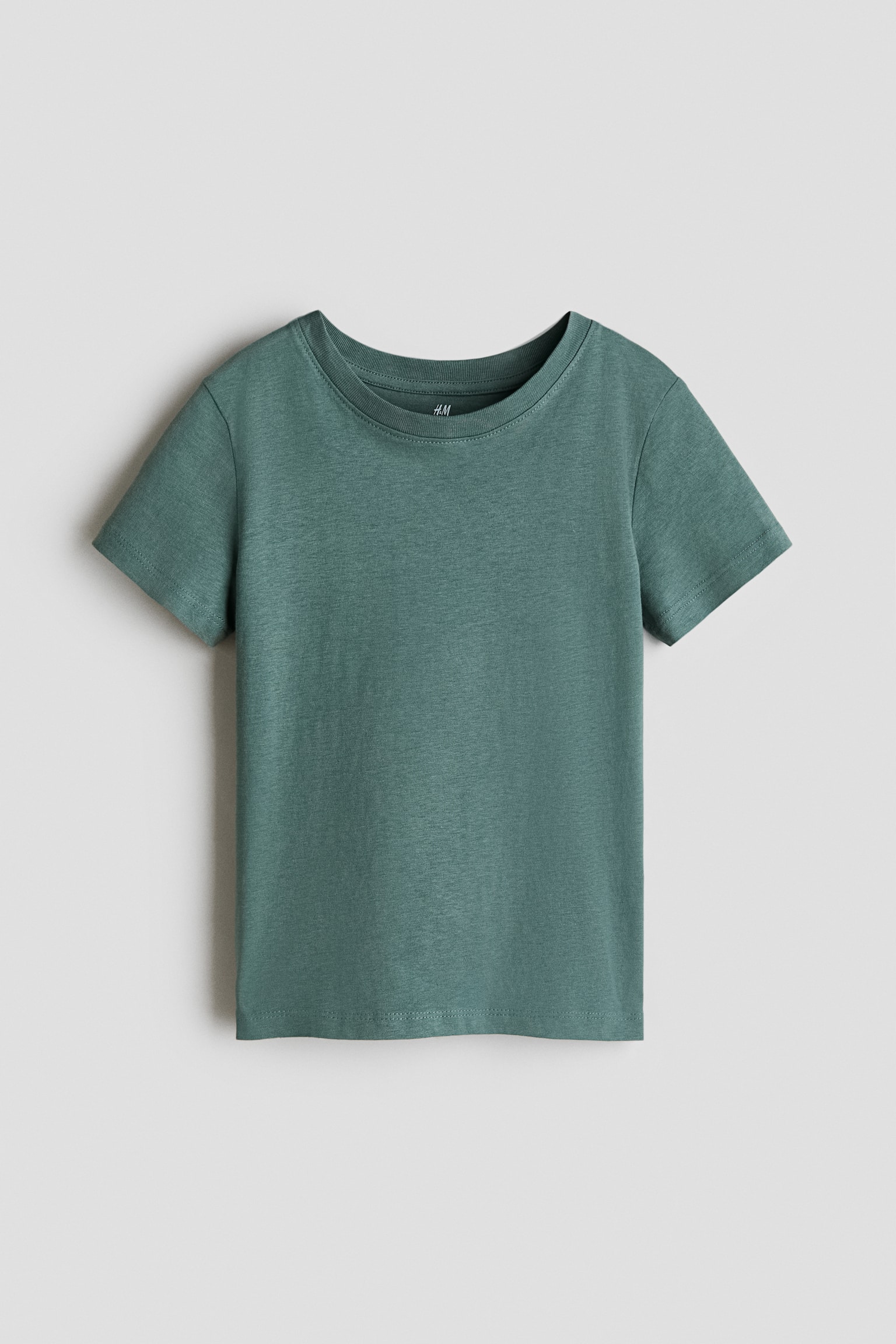 Cotton T-Shirt - Dark green melange/Dusty blue/Blue melange