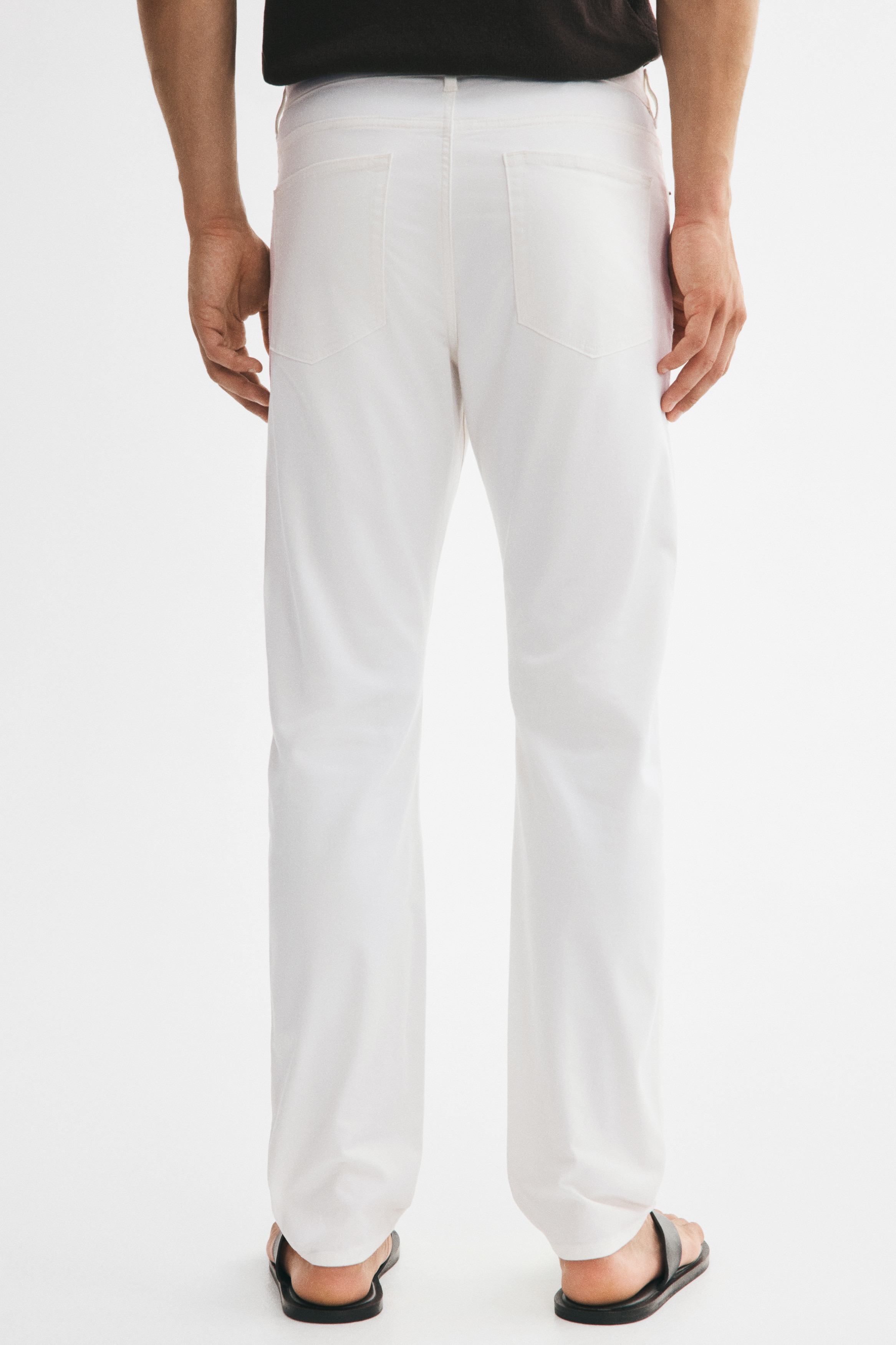 スリムフィット 5ポケットパンツ - ホワイト - Men | H&M JP