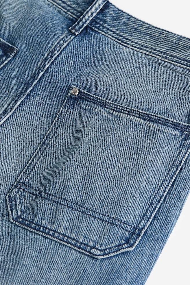 Loose Jeans - Denimblå/Beige - 5